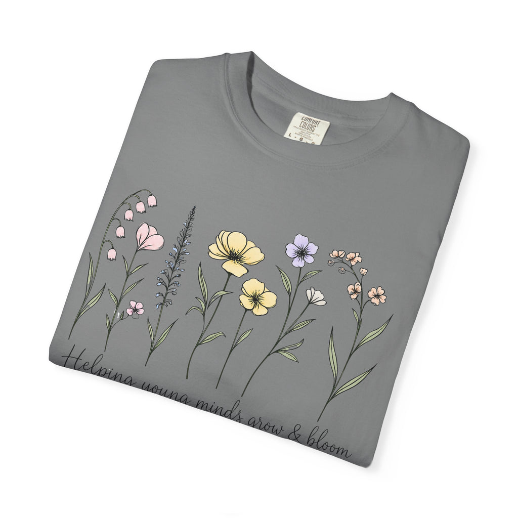 Floral Blooms T‑Shirt — "Helping Young Minds Grow & Bloom"