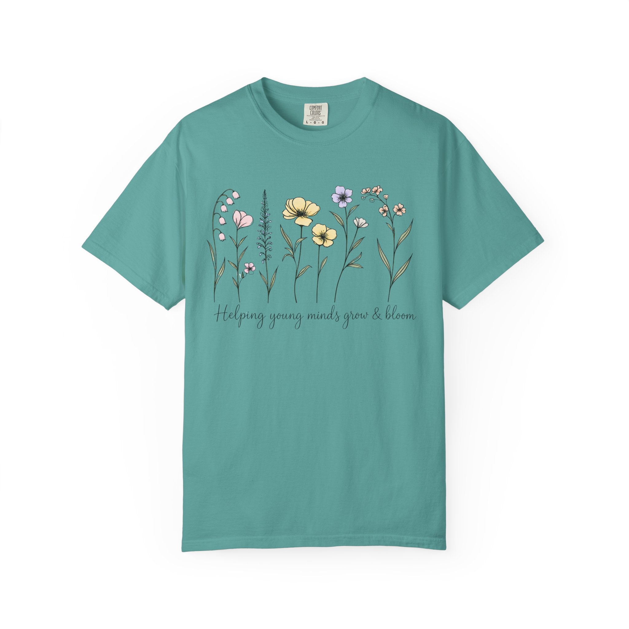 Floral Blooms T‑Shirt — "Helping Young Minds Grow & Bloom"