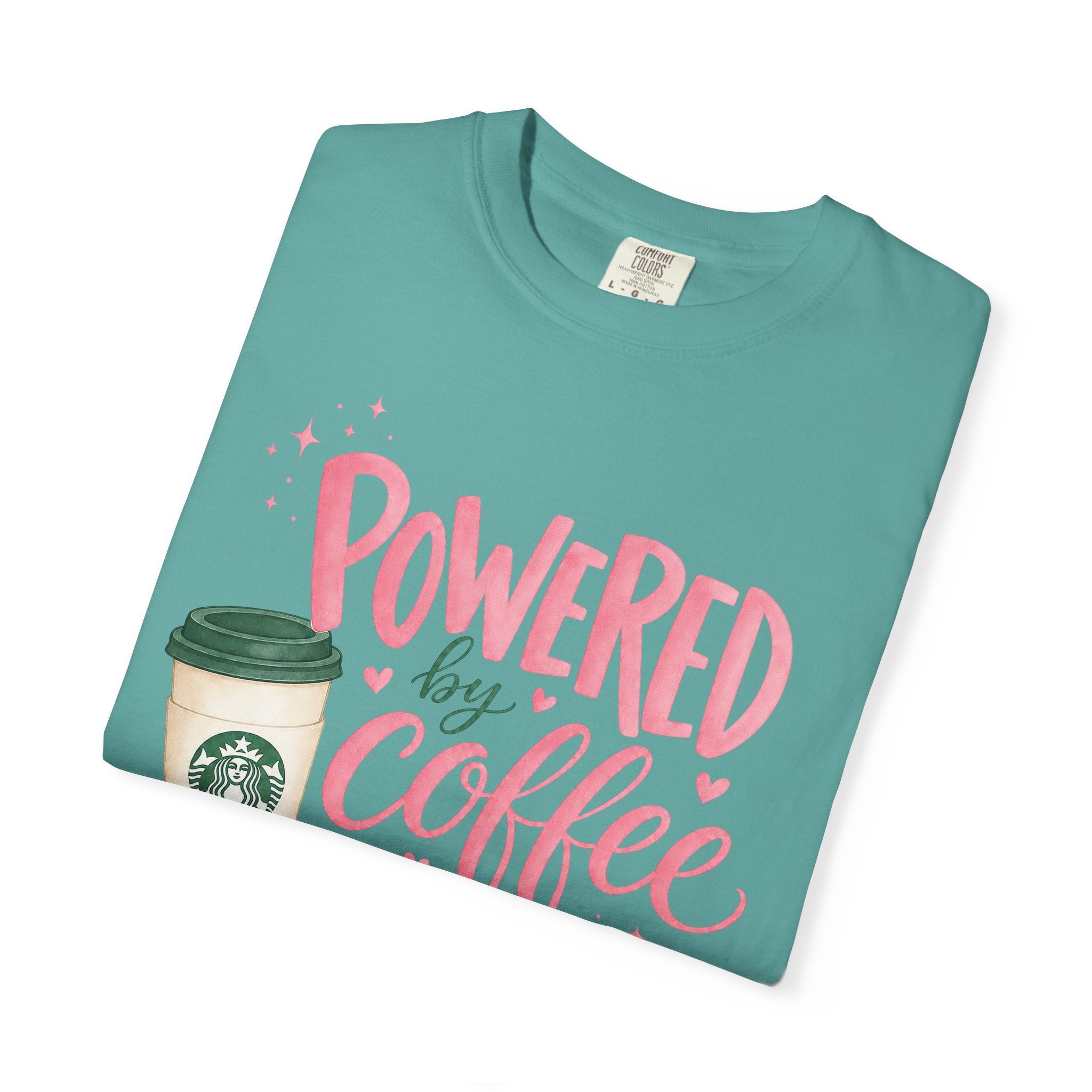 Coffee & Sarcasm T-Shirt — "Powered by Coffee & Sarcasm" Graphic Tee