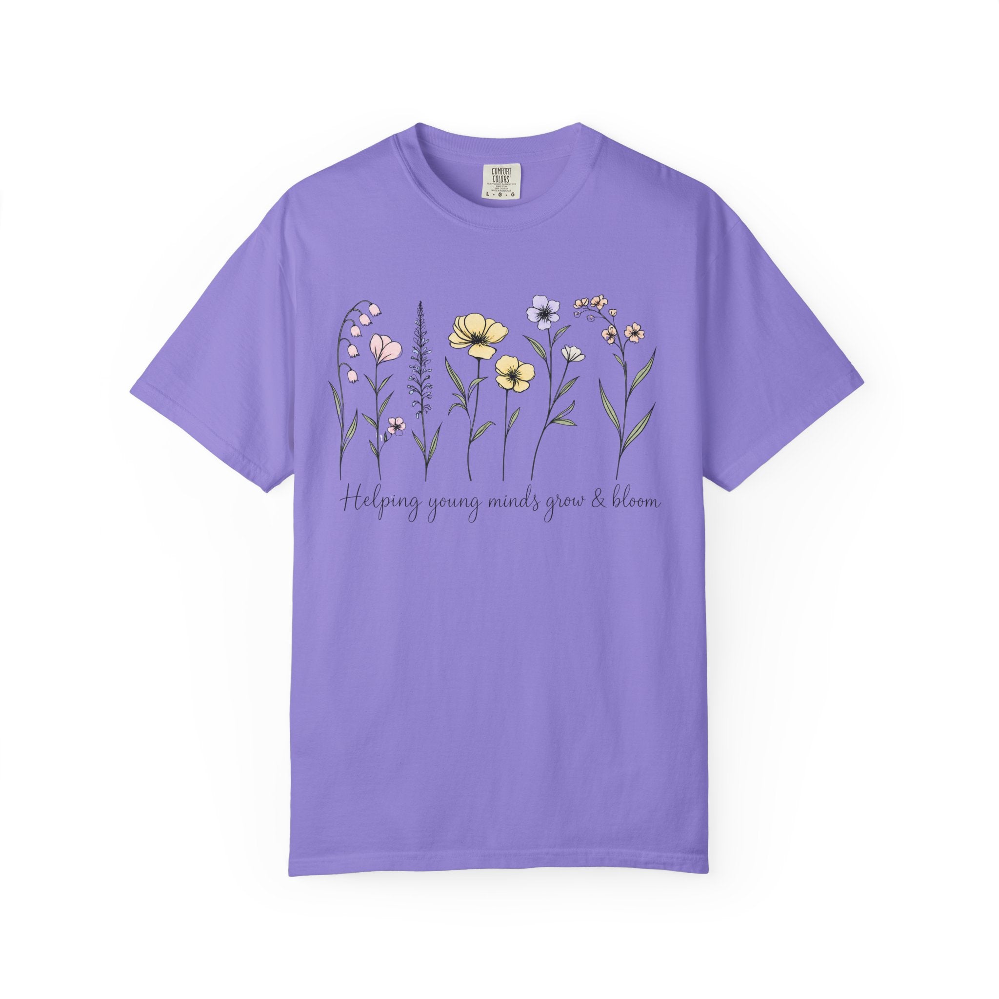 Floral Blooms T‑Shirt — "Helping Young Minds Grow & Bloom"