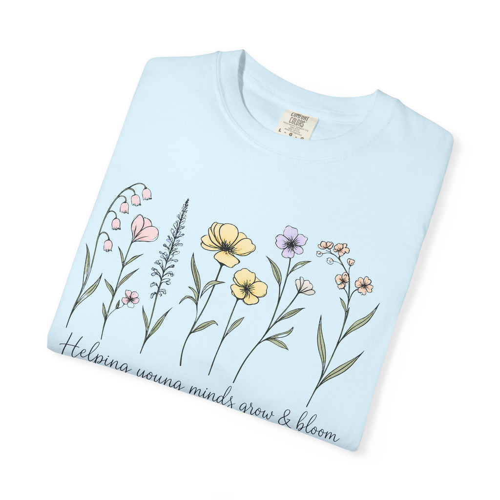 Floral Blooms T‑Shirt — "Helping Young Minds Grow & Bloom"