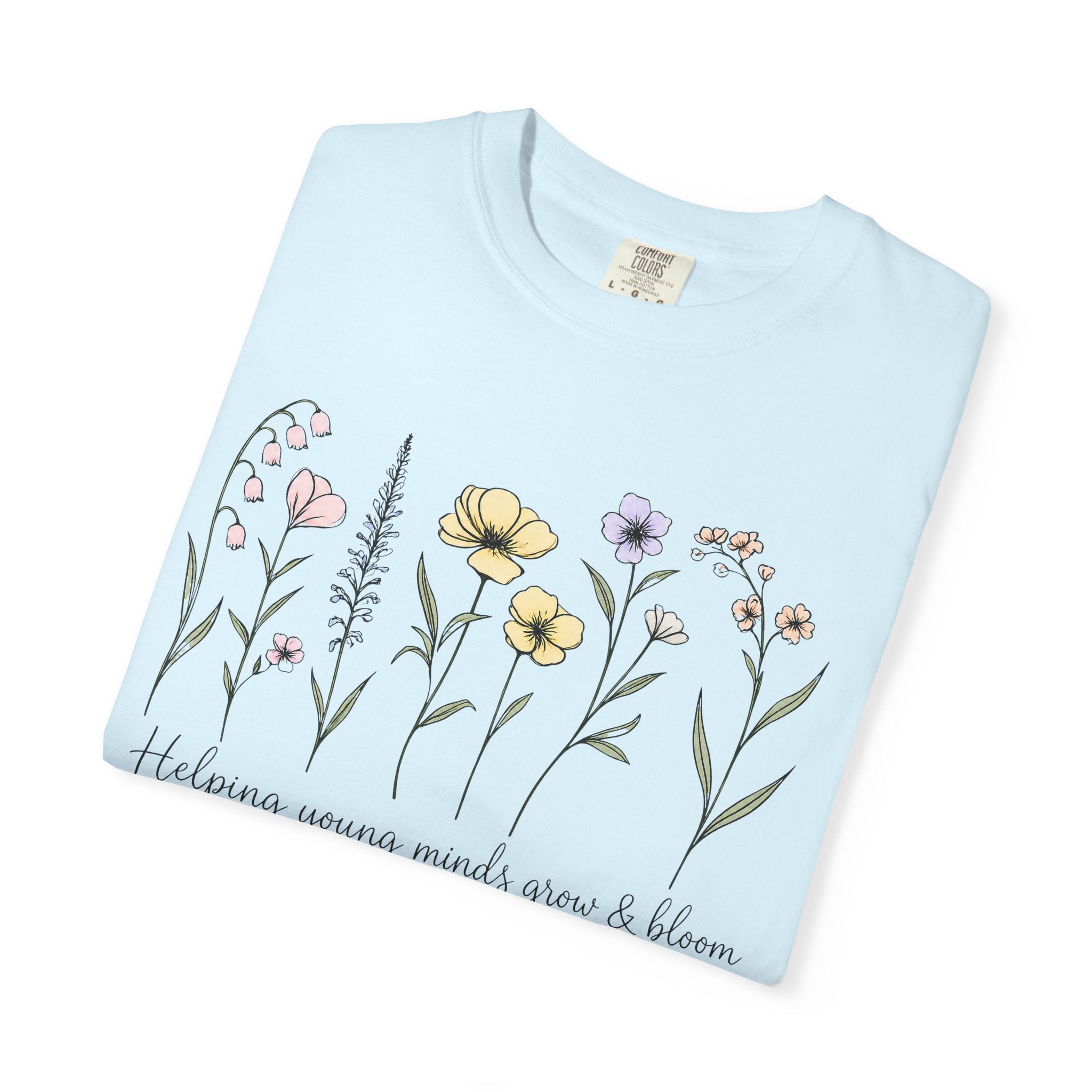 Floral Blooms T‑Shirt — "Helping Young Minds Grow & Bloom"