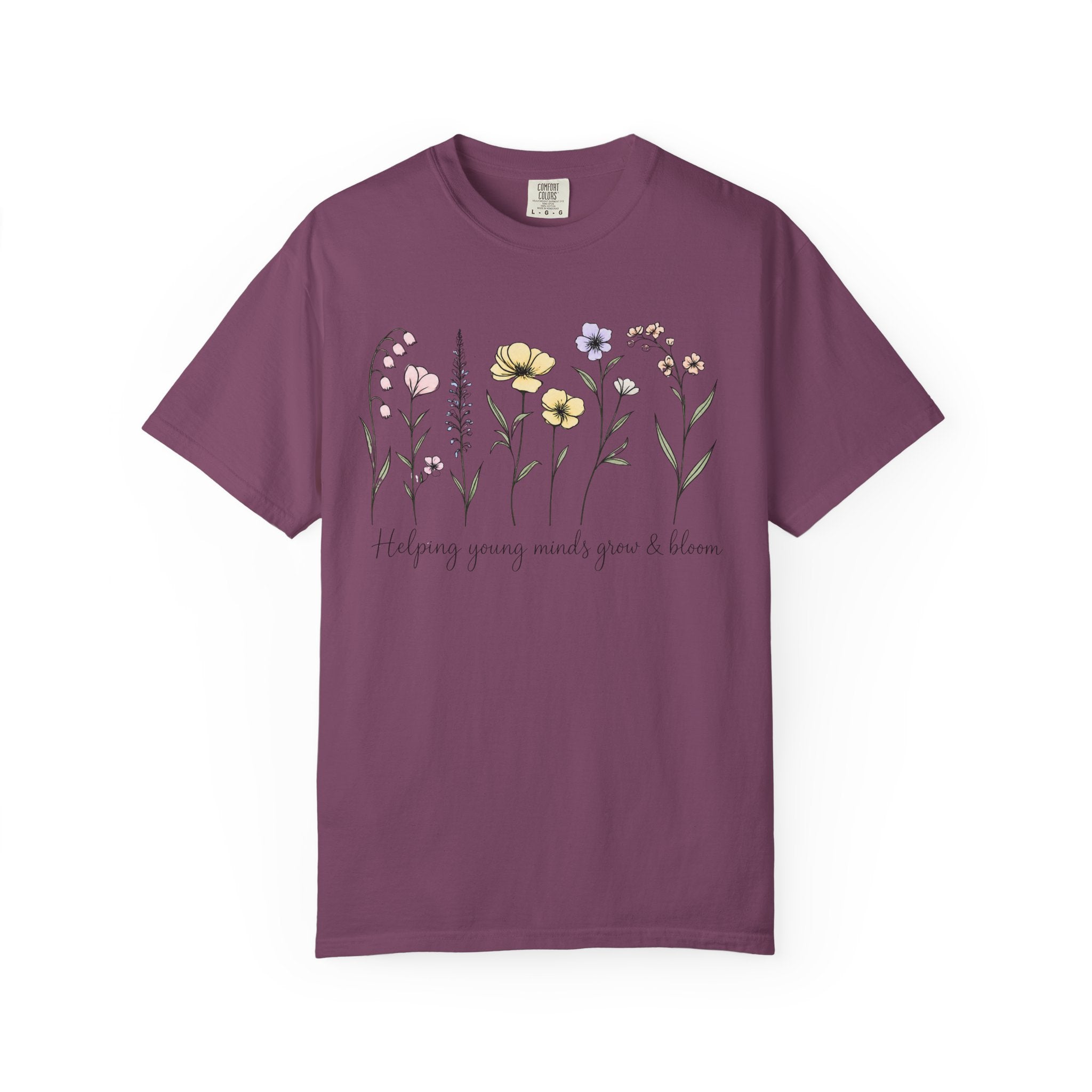 Floral Blooms T‑Shirt — "Helping Young Minds Grow & Bloom"