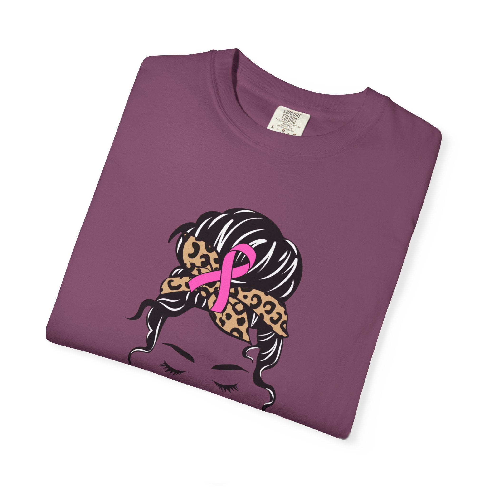 Breast Cancer Survivor T-Shirt — Sassy Woman with Cheetah Scarf