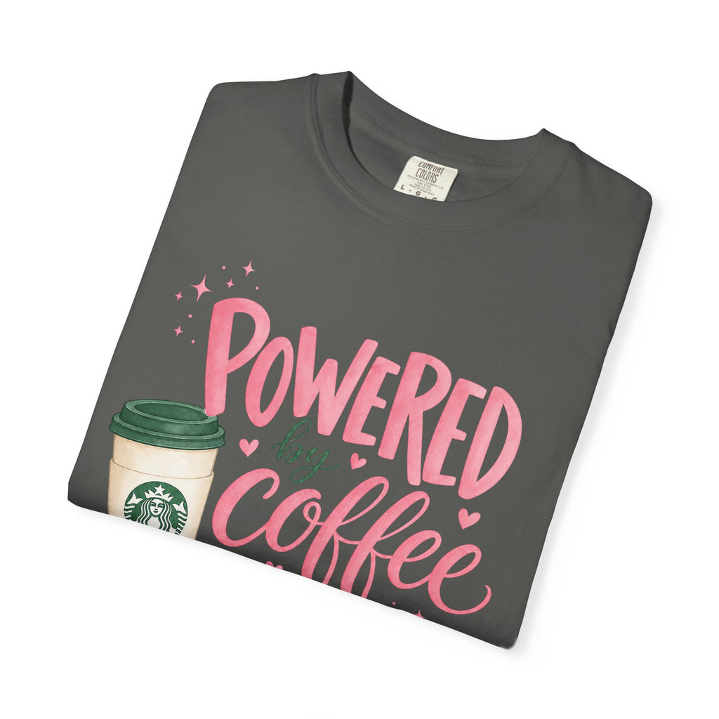 Coffee & Sarcasm T-Shirt — "Powered by Coffee & Sarcasm" Graphic Tee