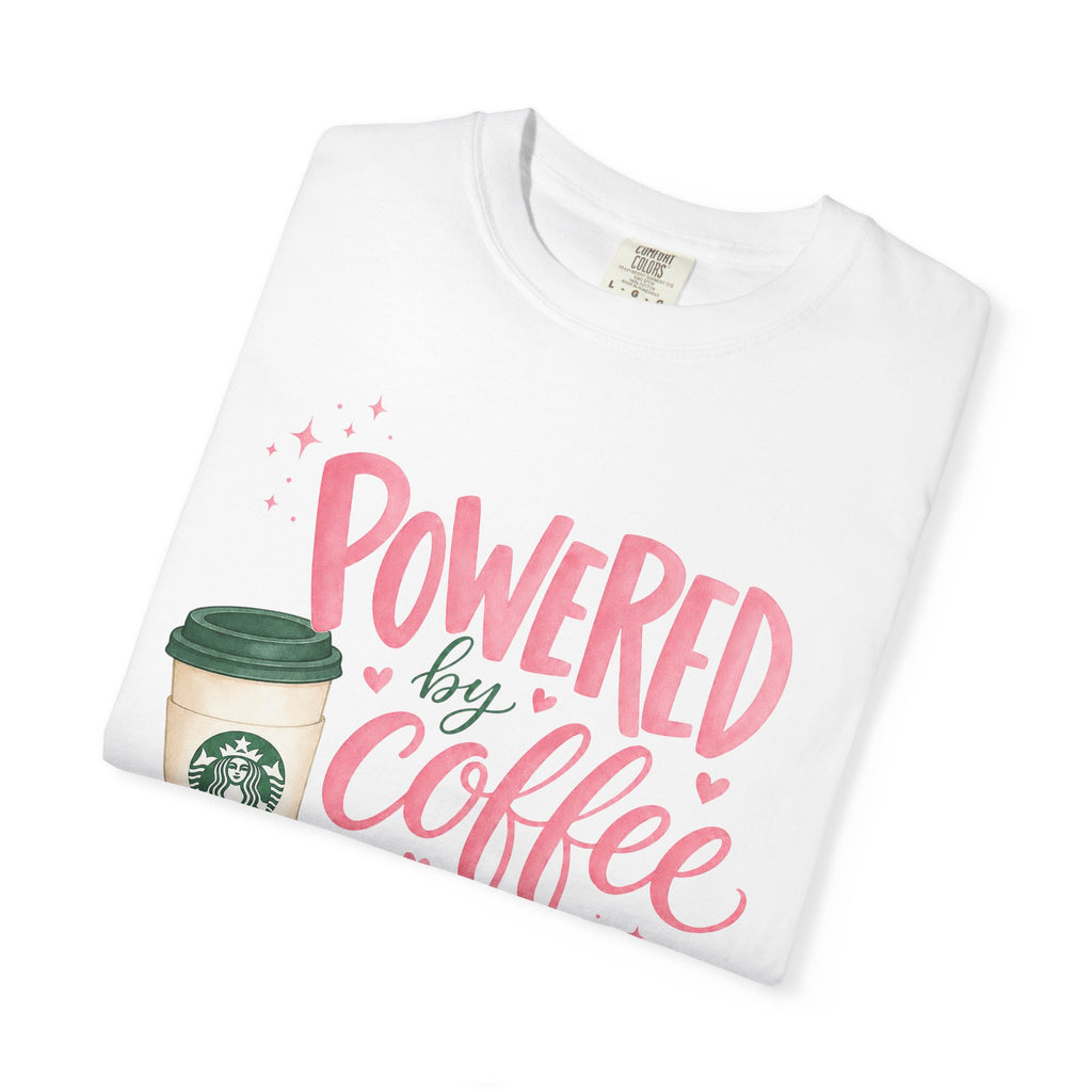 Coffee & Sarcasm T-Shirt — "Powered by Coffee & Sarcasm" Graphic Tee