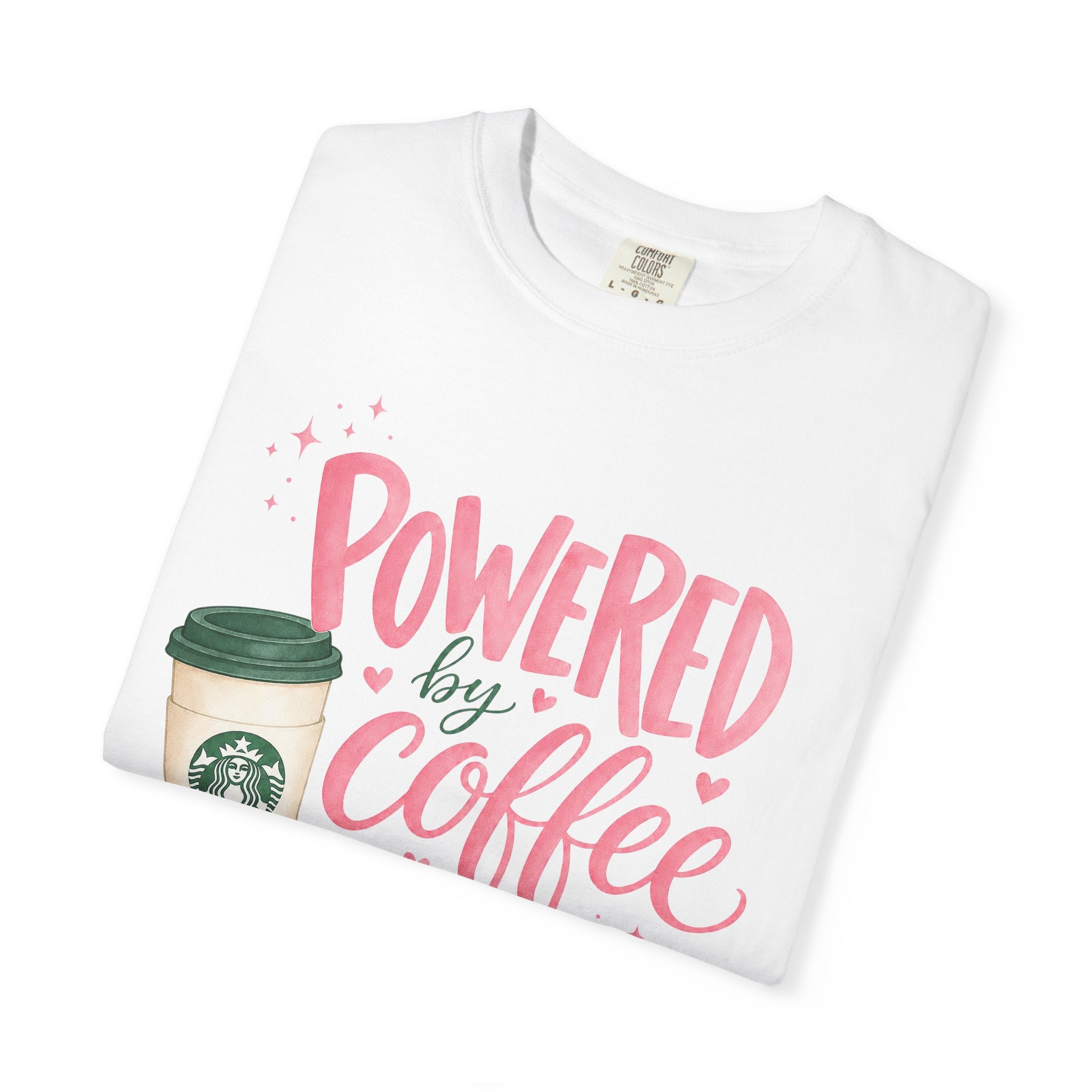 Coffee & Sarcasm T-Shirt — "Powered by Coffee & Sarcasm" Graphic Tee