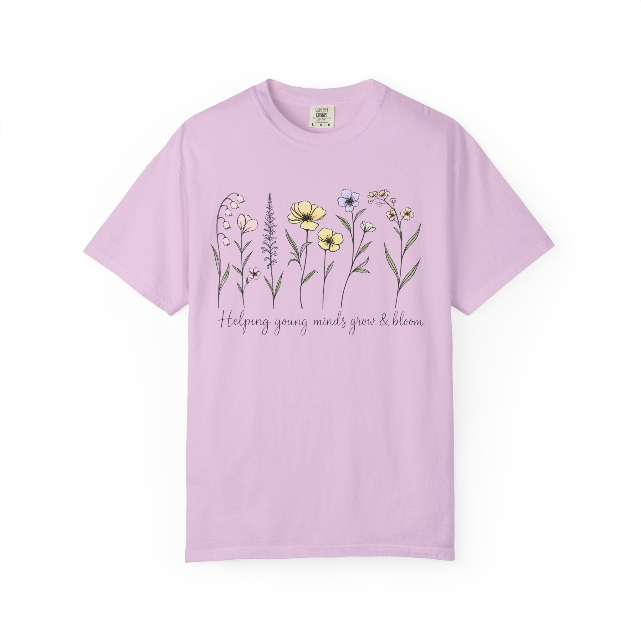 Floral Blooms T‑Shirt — "Helping Young Minds Grow & Bloom"