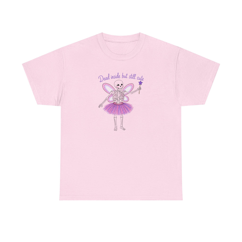 Dead Inside but Still Cute Ballerina Skeleton Tee — Spooky Fairycore Graphic T-Shirt