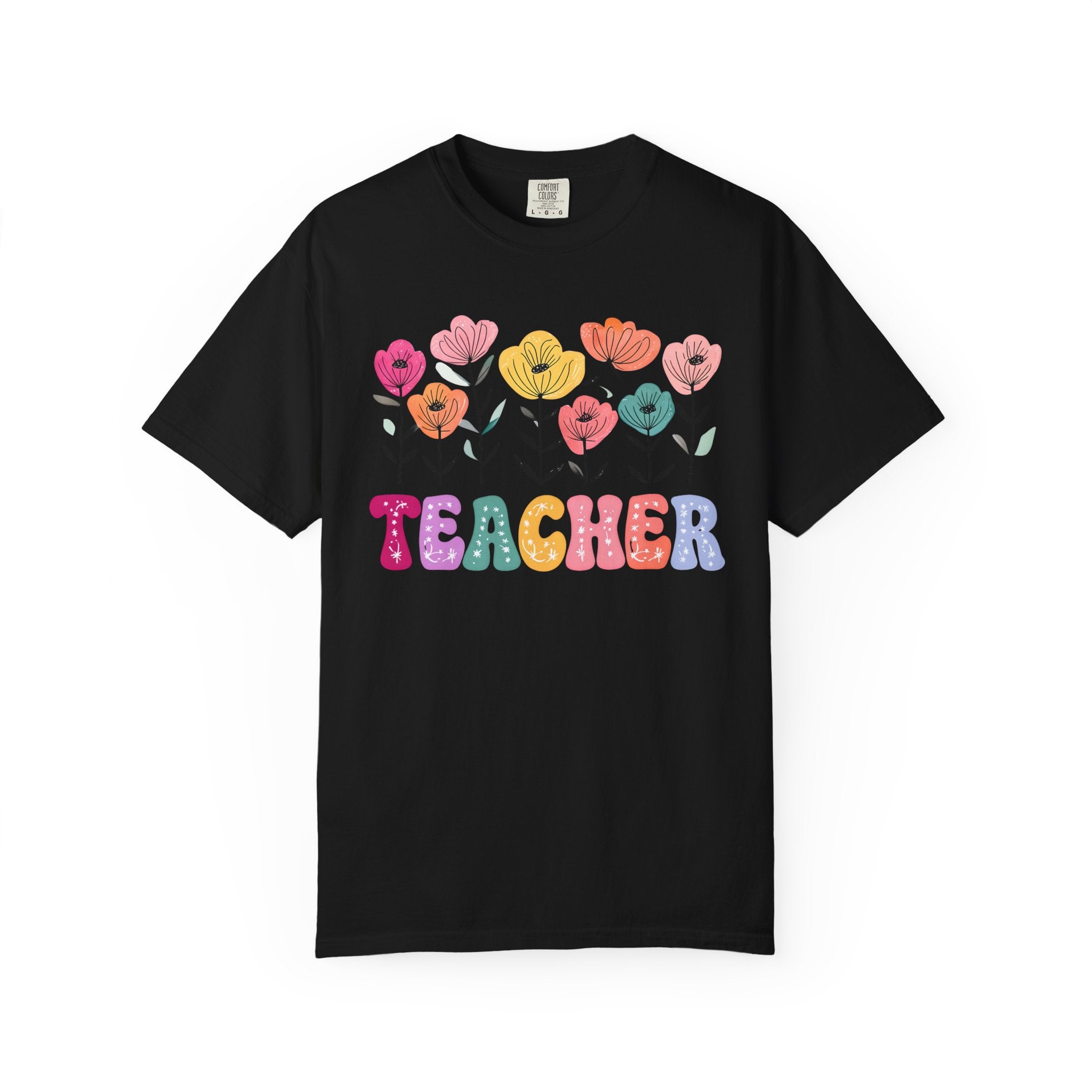 Floral Teacher T-Shirt — Botanical Appreciation Gift for Educators