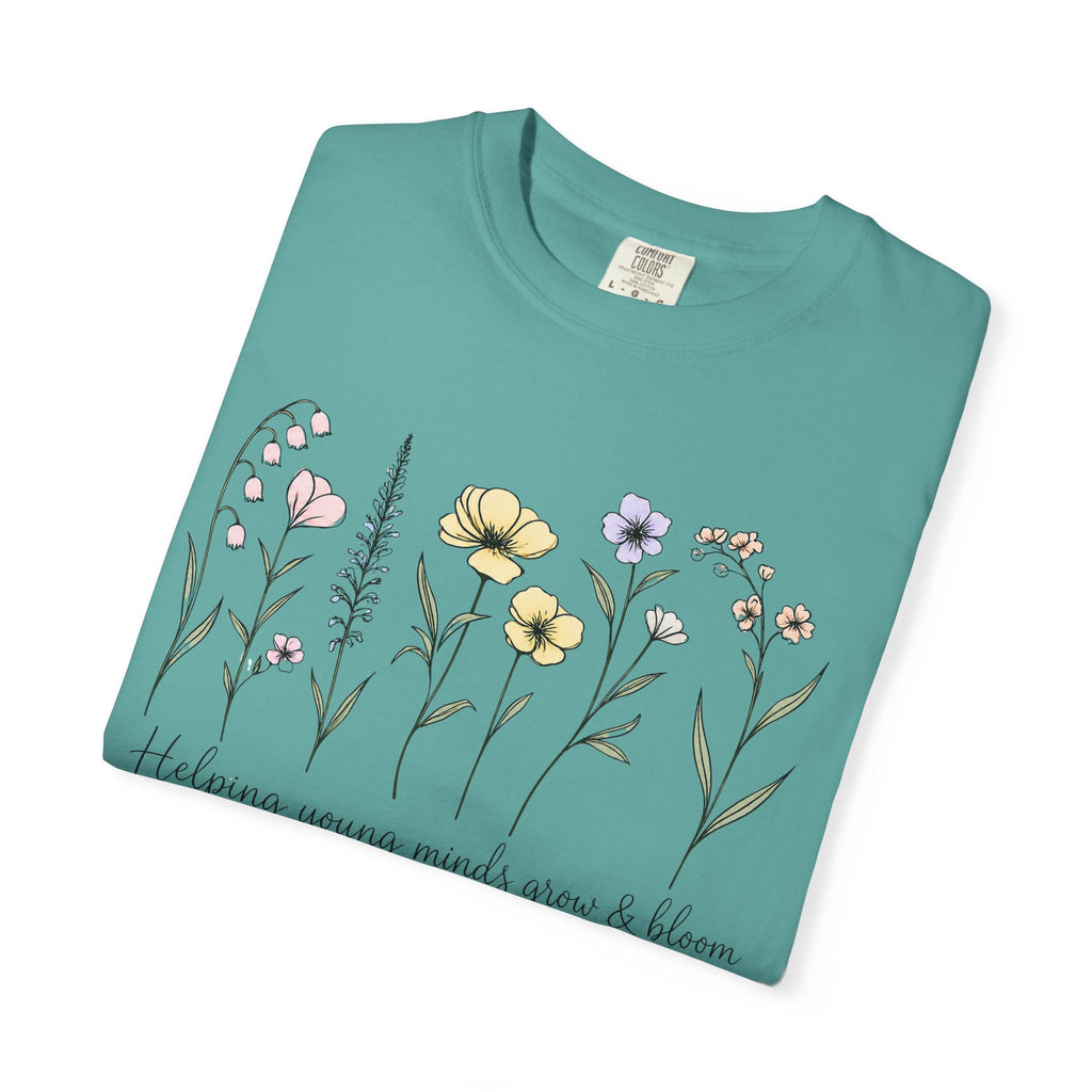Floral Blooms T‑Shirt — "Helping Young Minds Grow & Bloom"