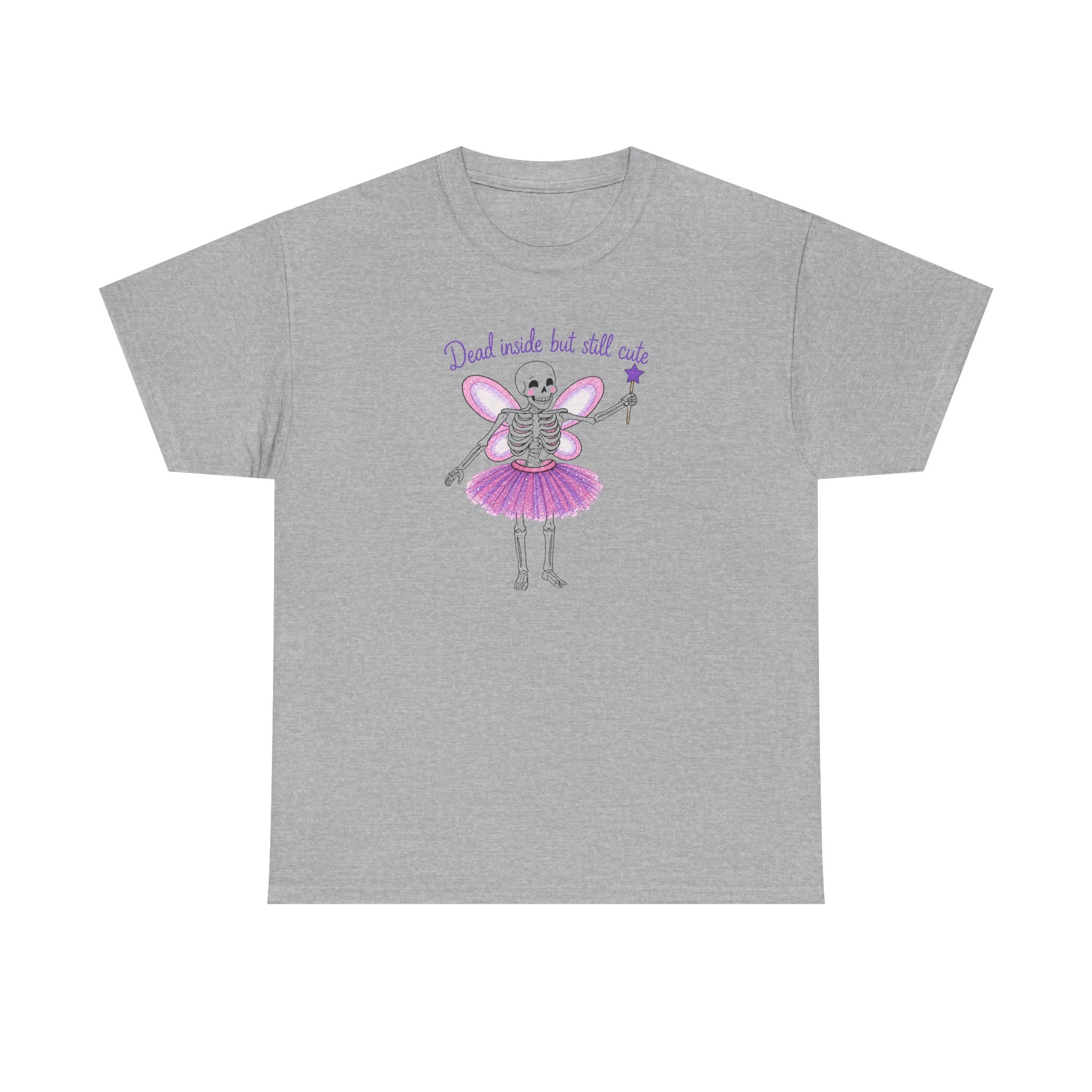 Dead Inside but Still Cute Ballerina Skeleton Tee — Spooky Fairycore Graphic T-Shirt