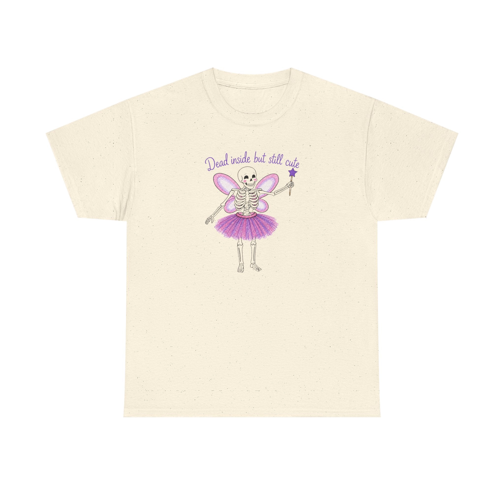 Dead Inside but Still Cute Ballerina Skeleton Tee — Spooky Fairycore Graphic T-Shirt