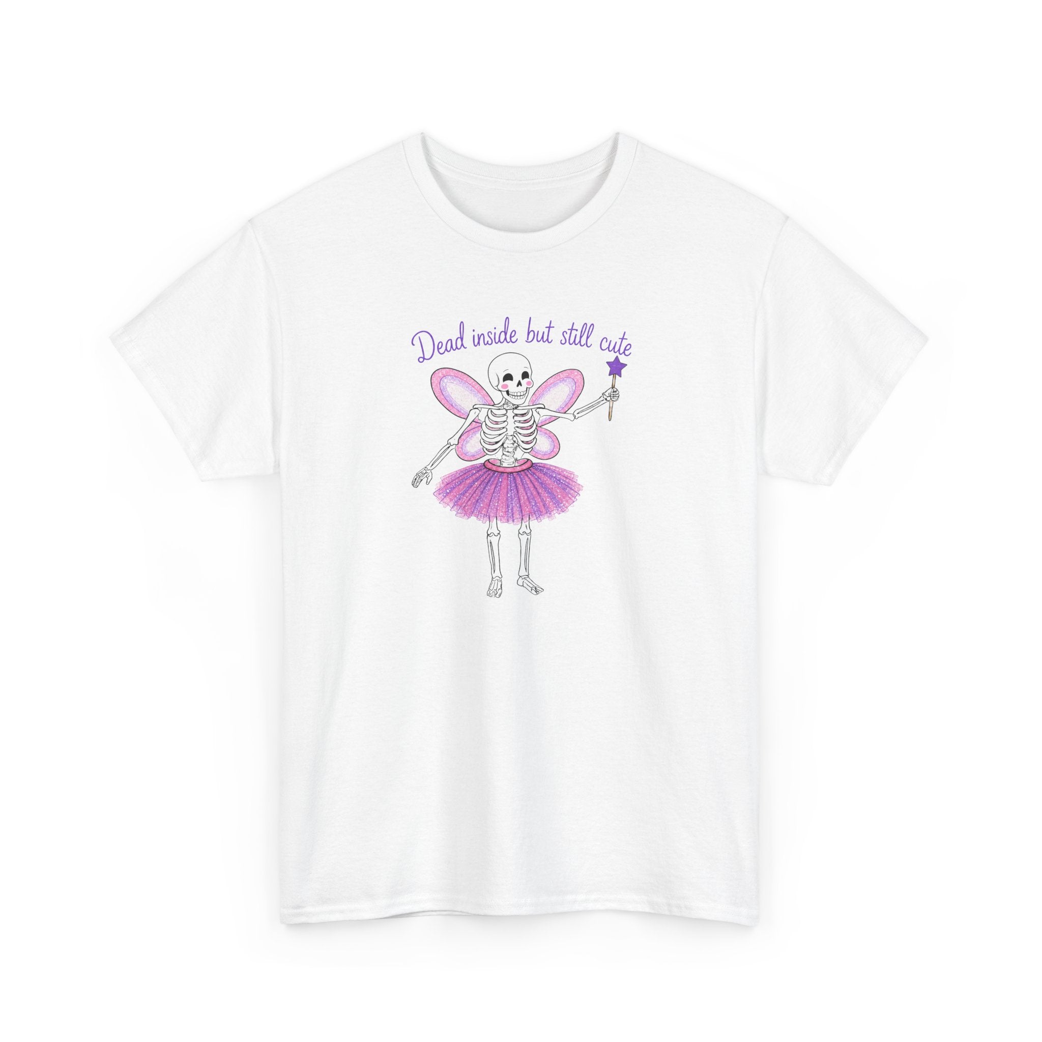Dead Inside but Still Cute Ballerina Skeleton Tee — Spooky Fairycore Graphic T-Shirt