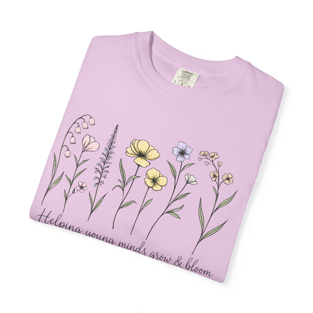 Floral Blooms T‑Shirt — "Helping Young Minds Grow & Bloom"
