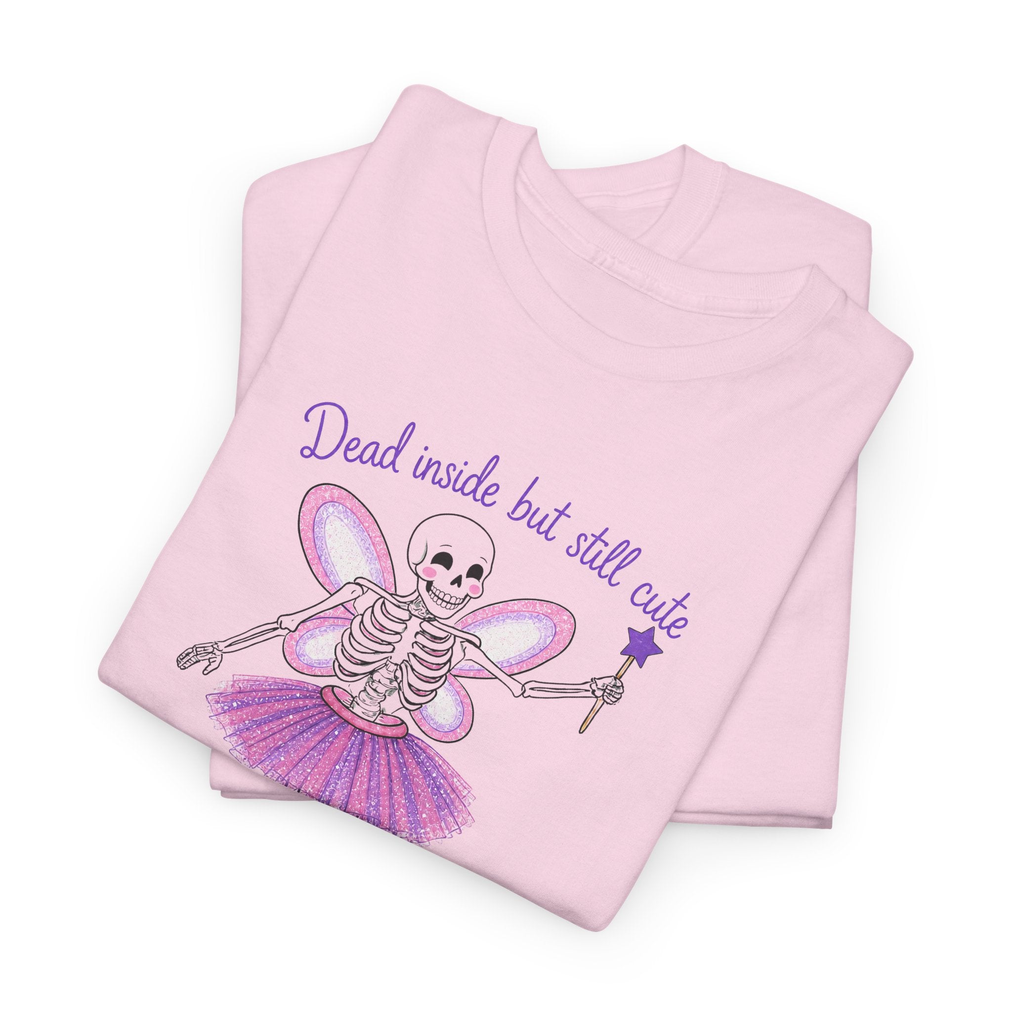 Dead Inside but Still Cute Ballerina Skeleton Tee — Spooky Fairycore Graphic T-Shirt