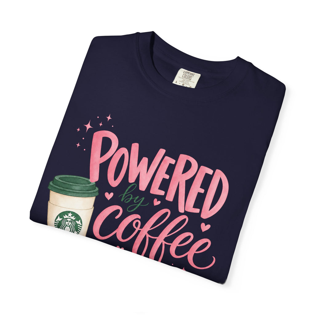 Coffee & Sarcasm T-Shirt — "Powered by Coffee & Sarcasm" Graphic Tee