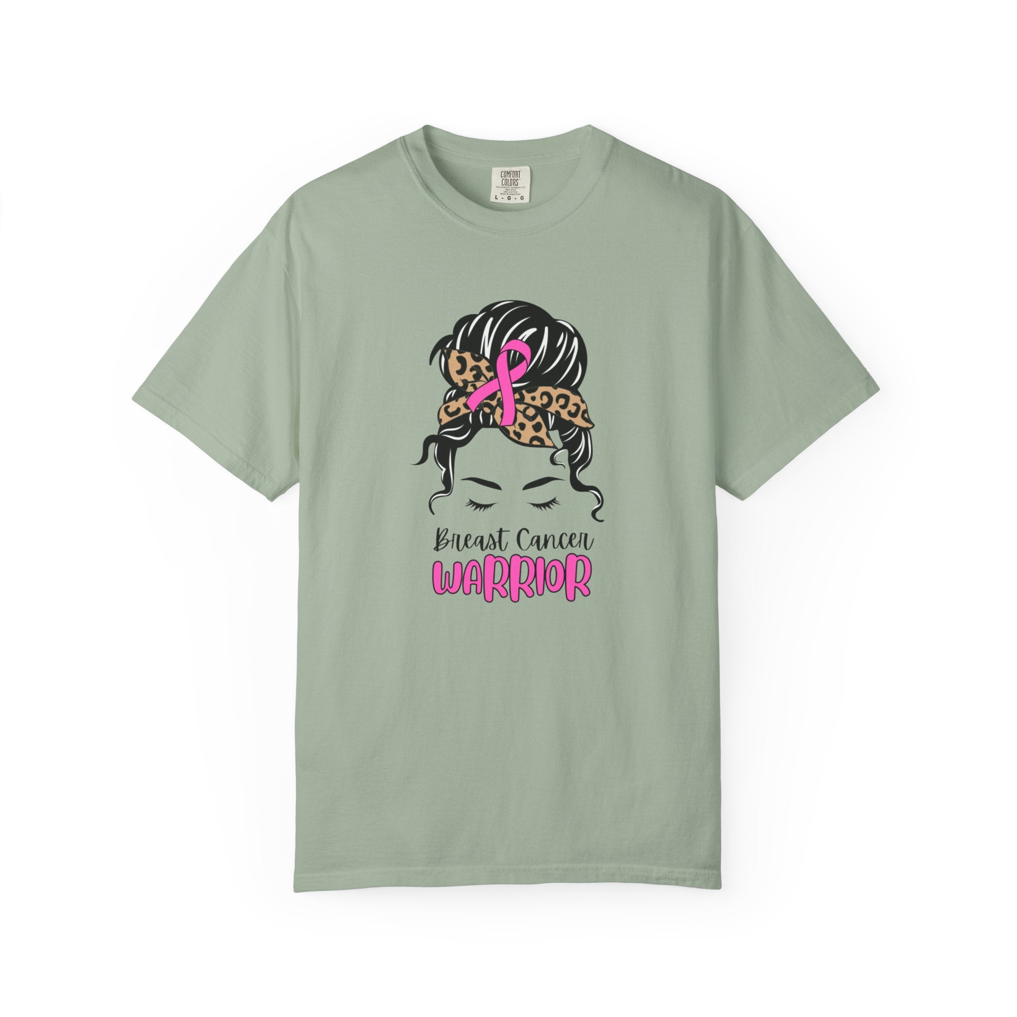 Breast Cancer Survivor T-Shirt — Sassy Woman with Cheetah Scarf