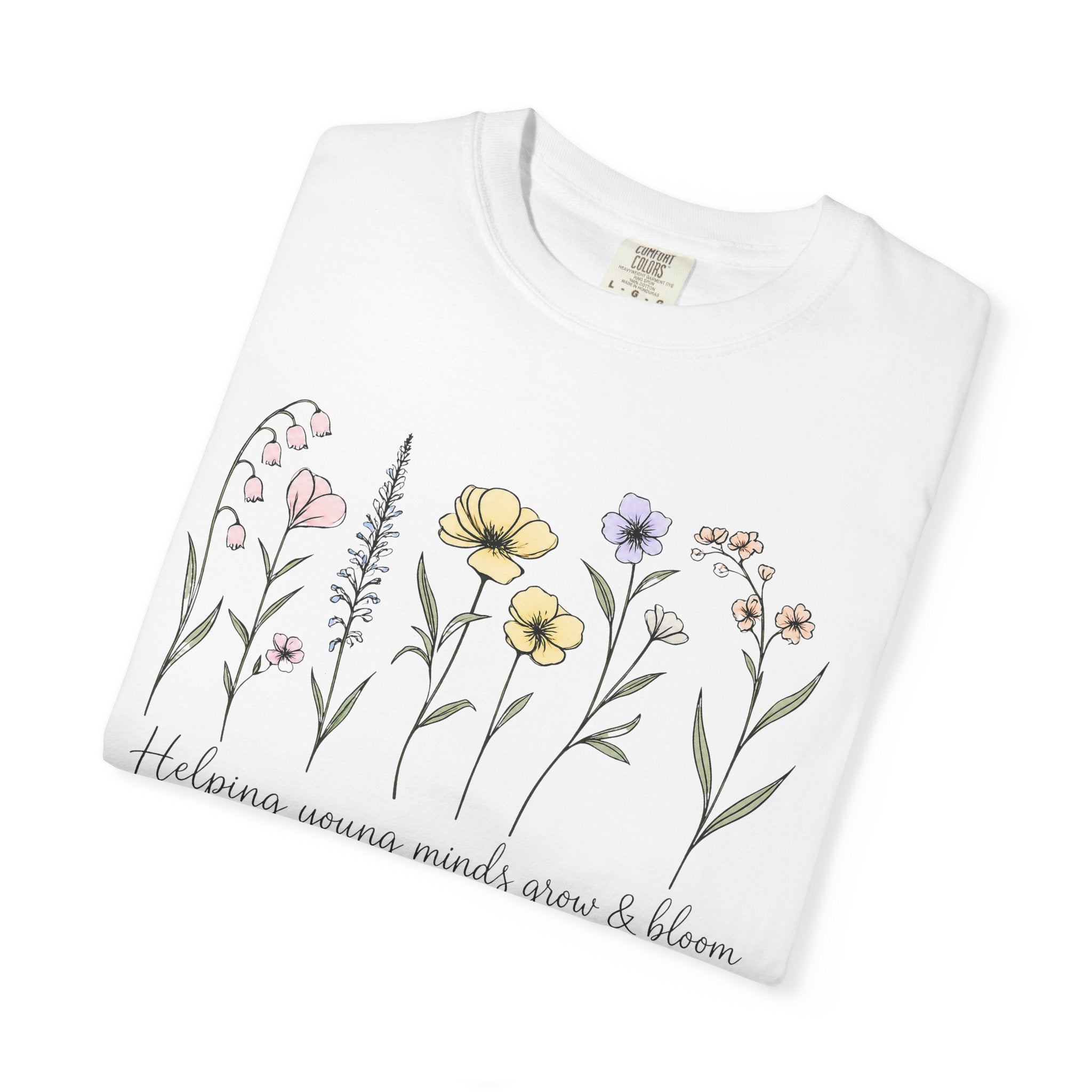 Floral Blooms T‑Shirt — "Helping Young Minds Grow & Bloom"