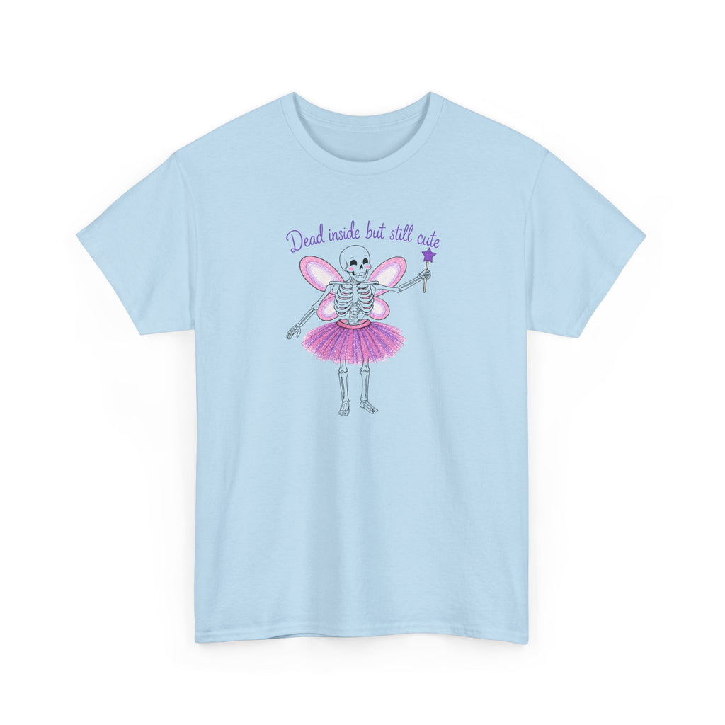 Dead Inside but Still Cute Ballerina Skeleton Tee — Spooky Fairycore Graphic T-Shirt