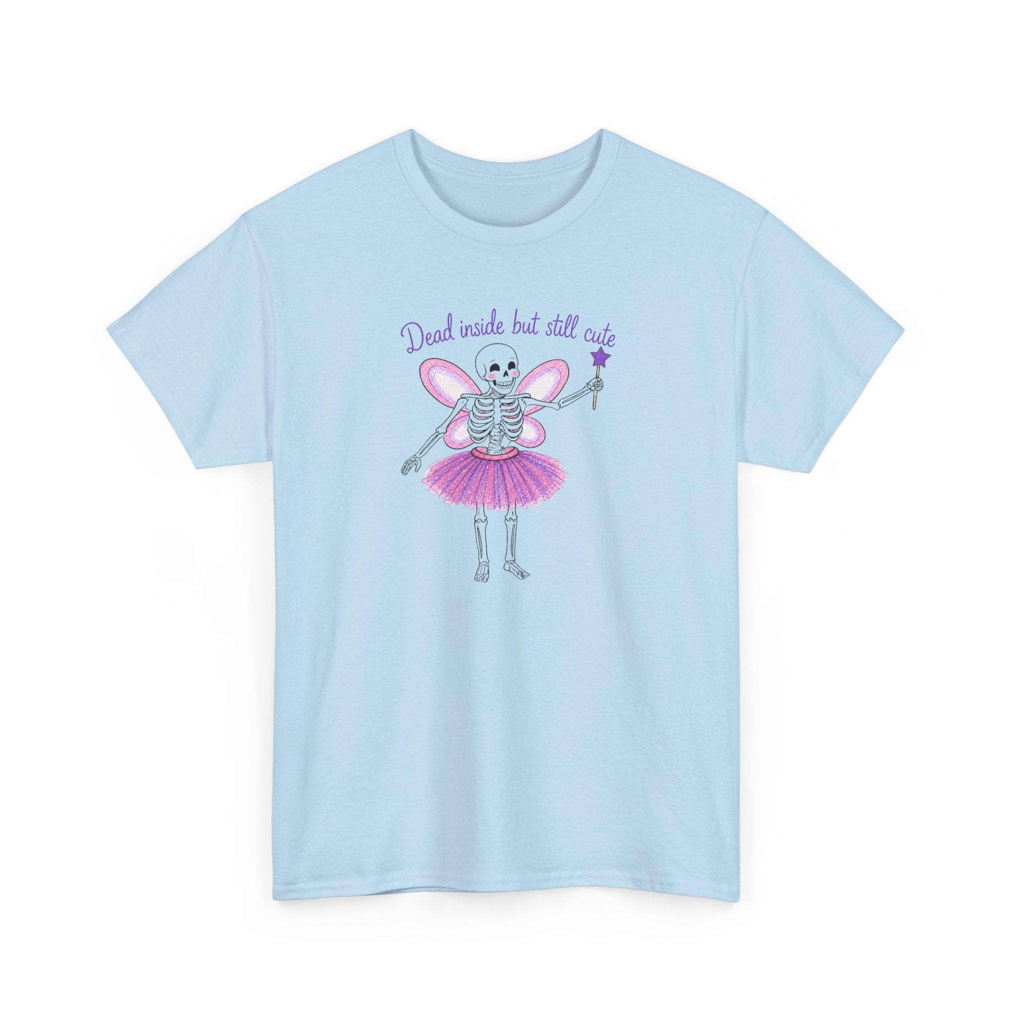 Dead Inside but Still Cute Ballerina Skeleton Tee — Spooky Fairycore Graphic T-Shirt