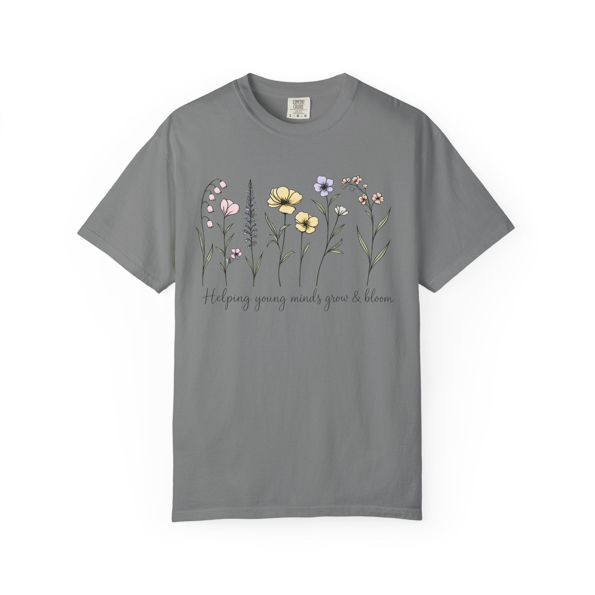 Floral Blooms T‑Shirt — "Helping Young Minds Grow & Bloom"