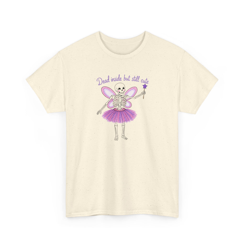 Dead Inside but Still Cute Ballerina Skeleton Tee — Spooky Fairycore Graphic T-Shirt
