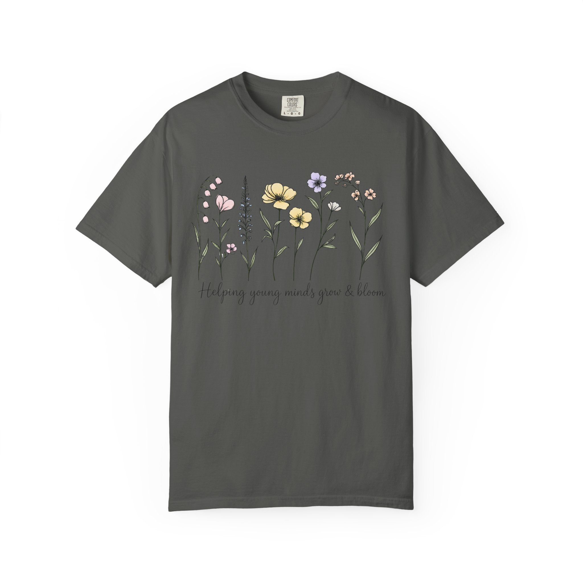 Floral Blooms T‑Shirt — "Helping Young Minds Grow & Bloom"