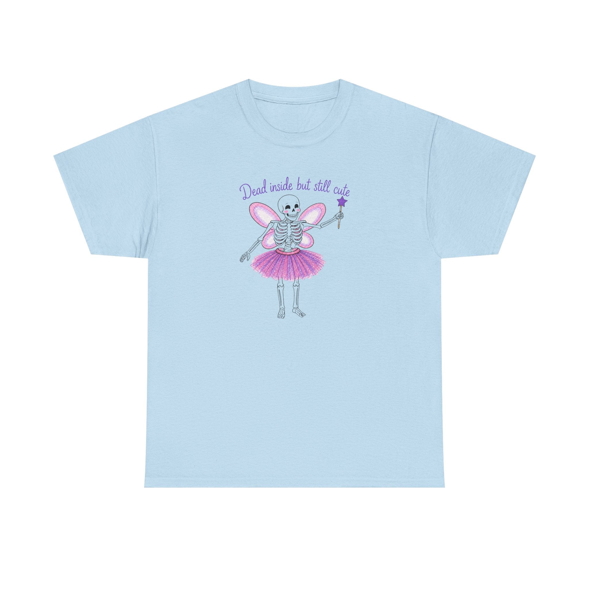 Dead Inside but Still Cute Ballerina Skeleton Tee — Spooky Fairycore Graphic T-Shirt