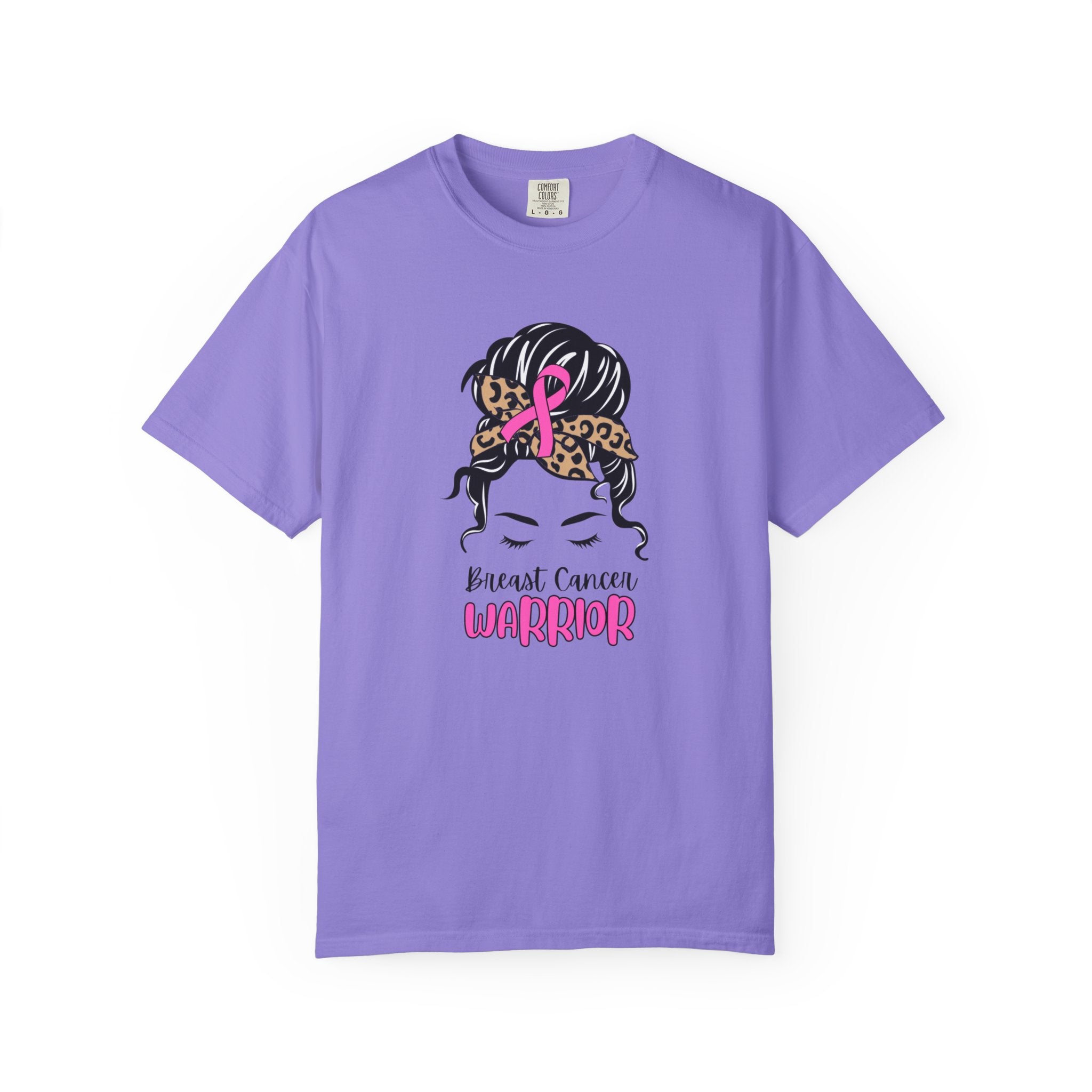Breast Cancer Survivor T-Shirt — Sassy Woman with Cheetah Scarf