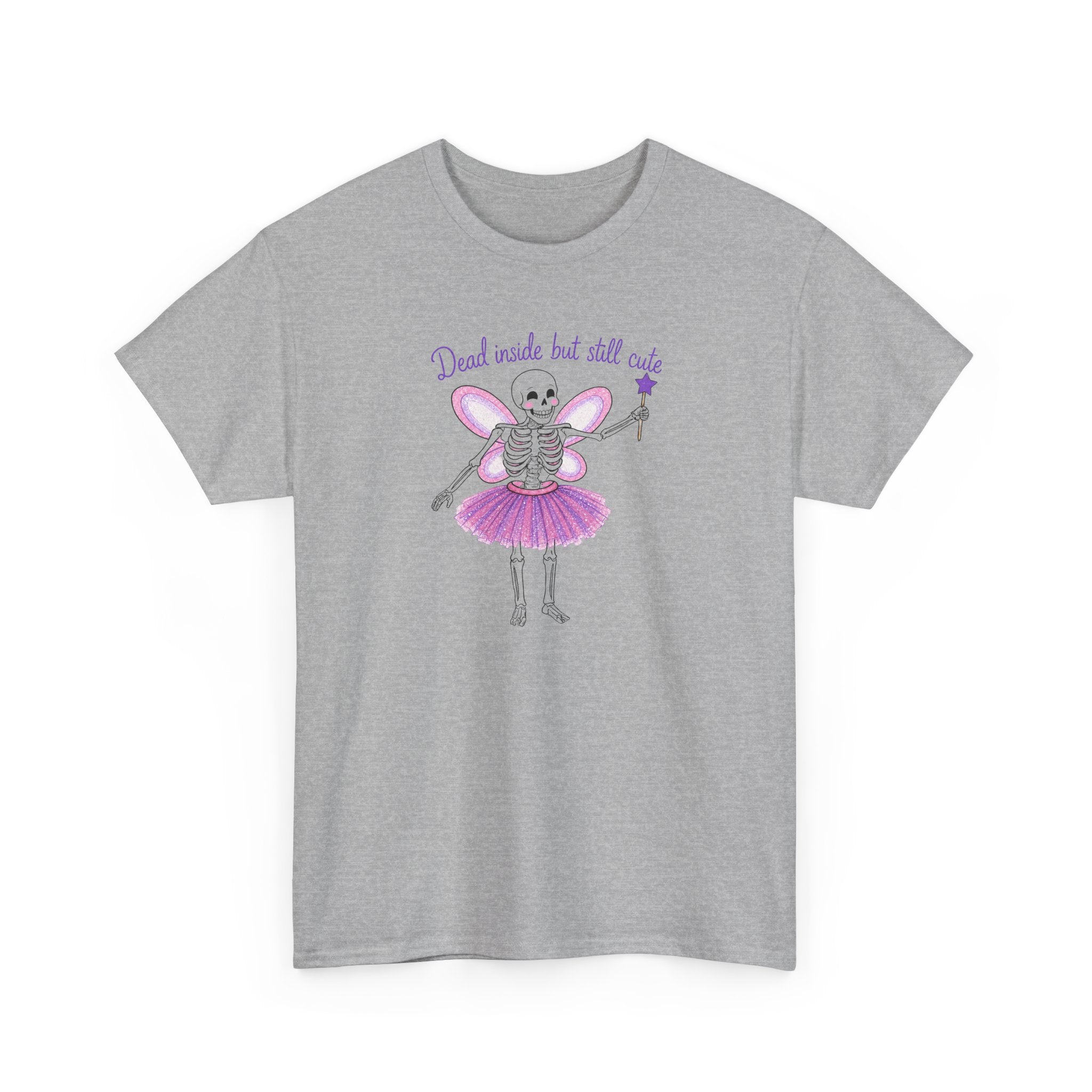 Dead Inside but Still Cute Ballerina Skeleton Tee — Spooky Fairycore Graphic T-Shirt