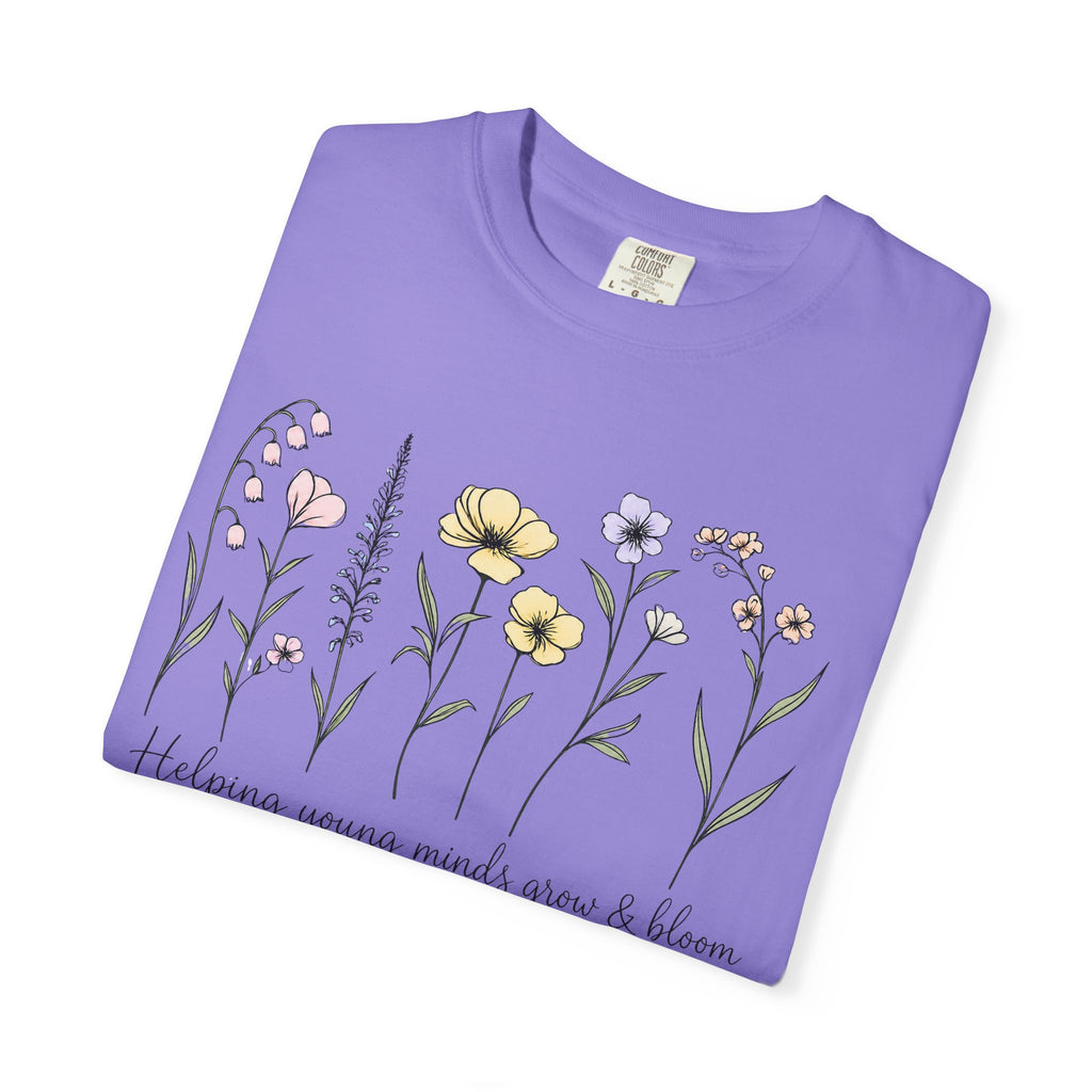 Floral Blooms T‑Shirt — "Helping Young Minds Grow & Bloom"