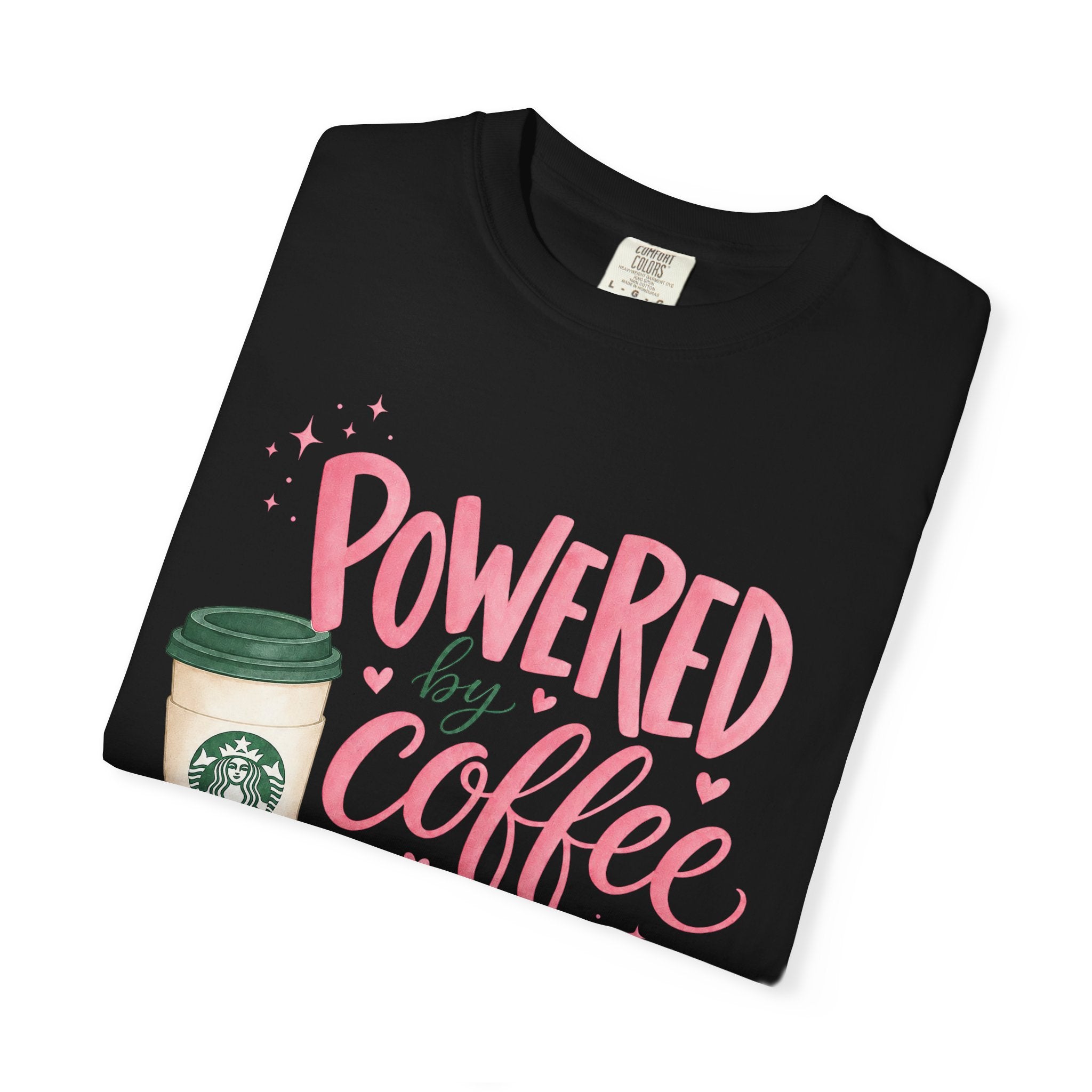 Coffee & Sarcasm T-Shirt — "Powered by Coffee & Sarcasm" Graphic Tee