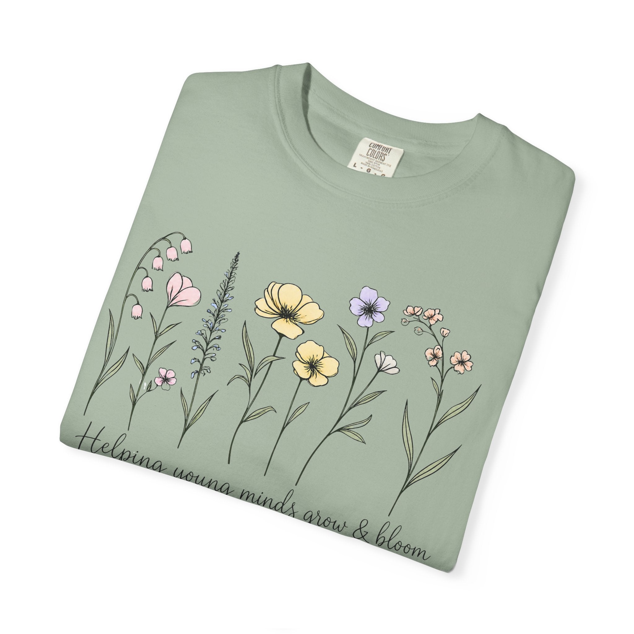 Floral Blooms T‑Shirt — "Helping Young Minds Grow & Bloom"