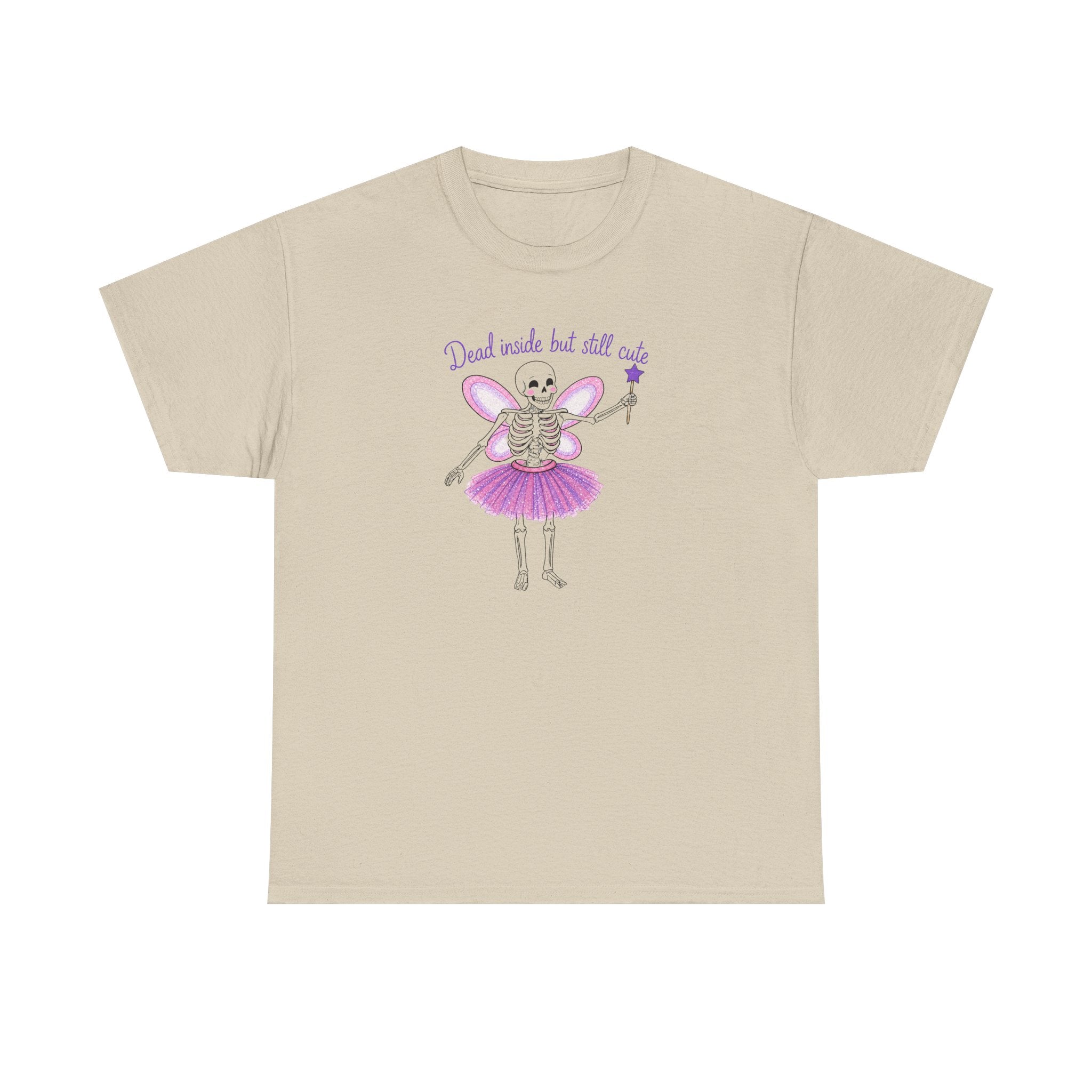 Dead Inside but Still Cute Ballerina Skeleton Tee — Spooky Fairycore Graphic T-Shirt