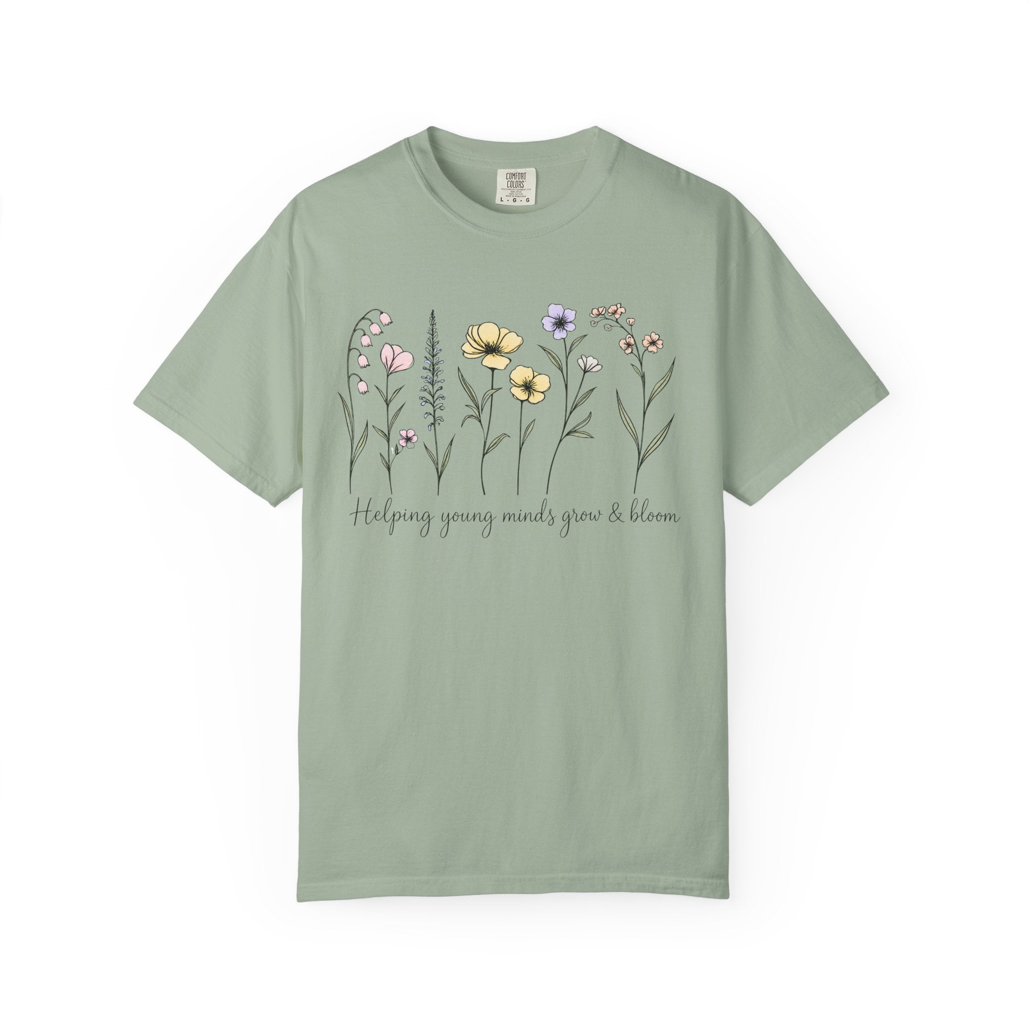 Floral Blooms T‑Shirt — "Helping Young Minds Grow & Bloom"