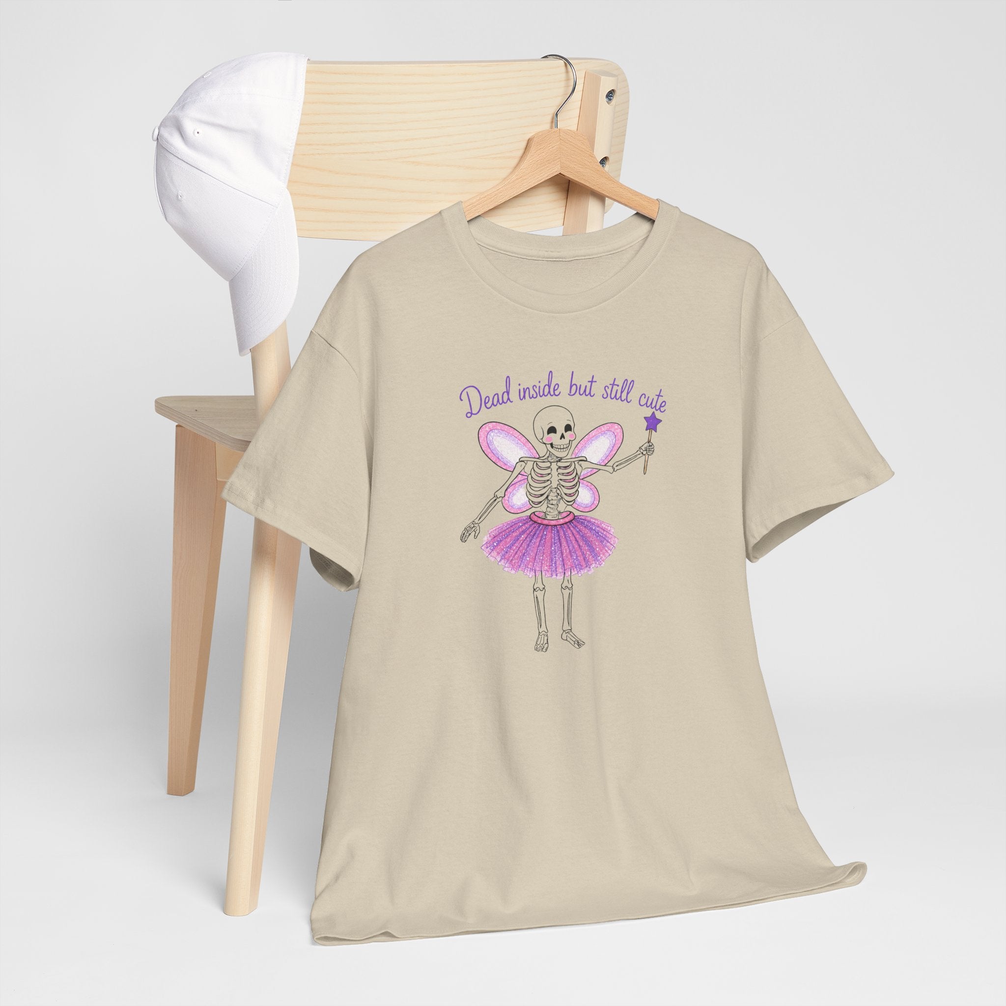 Dead Inside but Still Cute Ballerina Skeleton Tee — Spooky Fairycore Graphic T-Shirt
