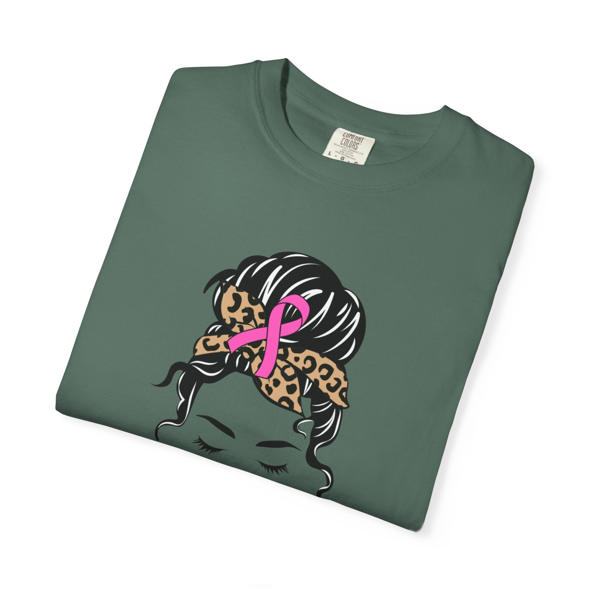 Breast Cancer Survivor T-Shirt — Sassy Woman with Cheetah Scarf