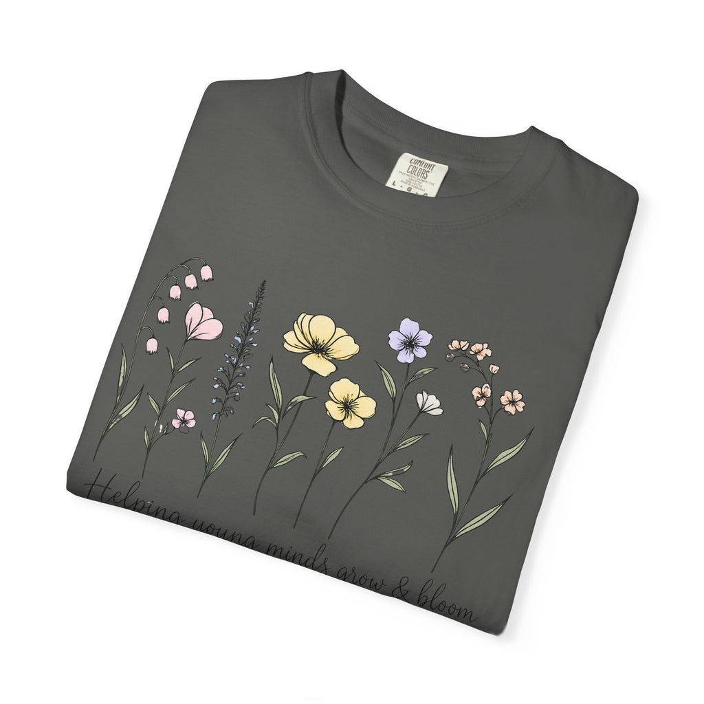 Floral Blooms T‑Shirt — "Helping Young Minds Grow & Bloom"