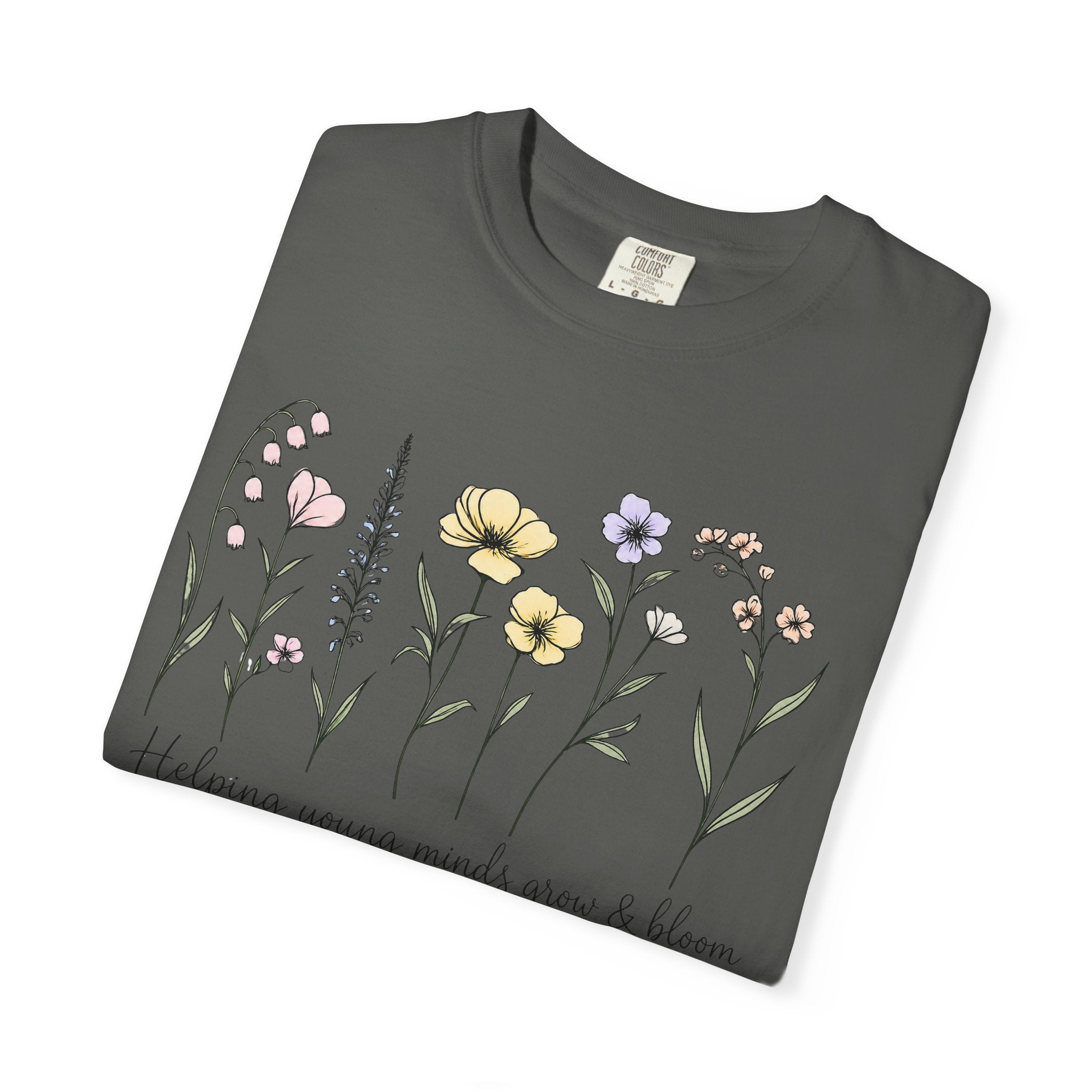 Floral Blooms T‑Shirt — "Helping Young Minds Grow & Bloom"