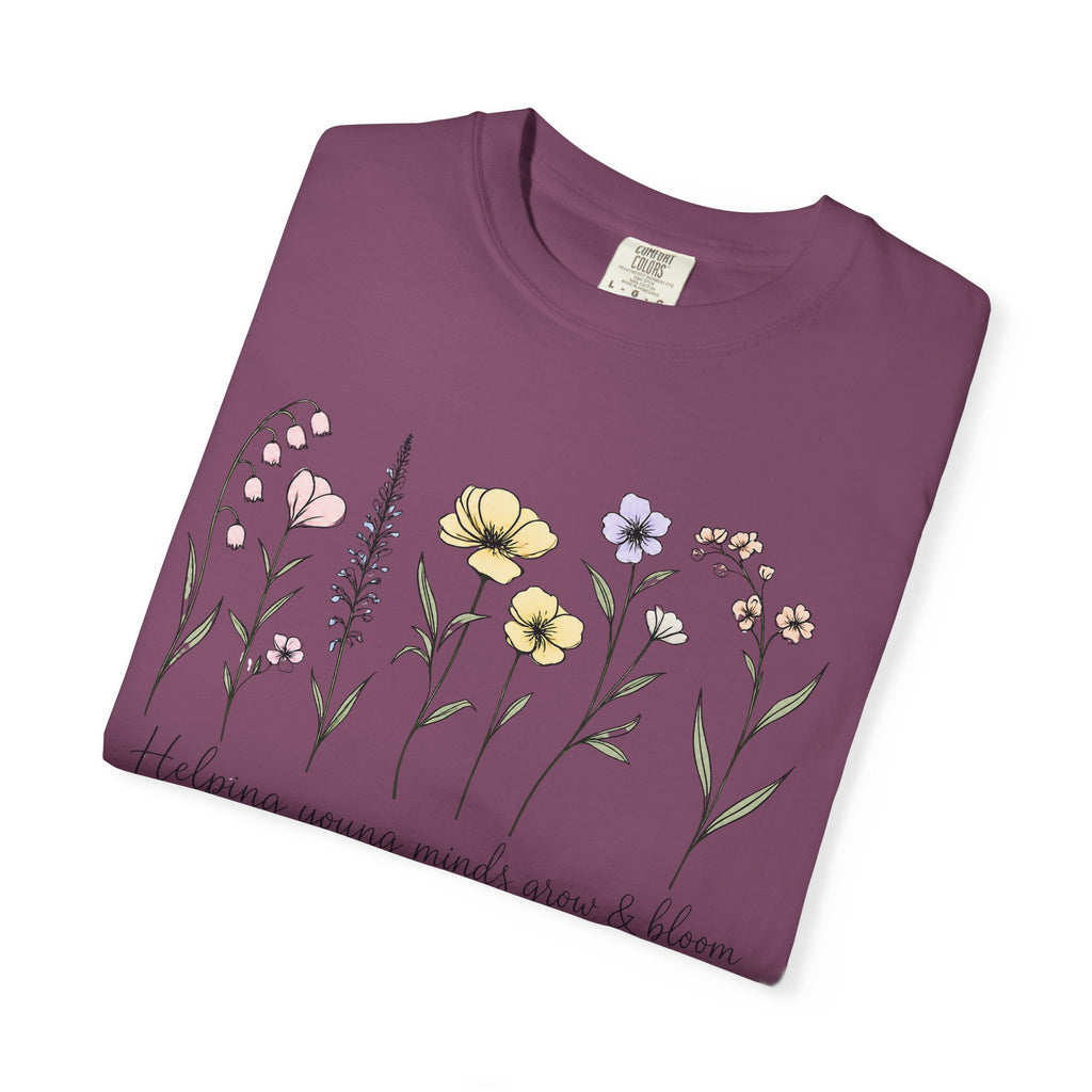 Floral Blooms T‑Shirt — "Helping Young Minds Grow & Bloom"