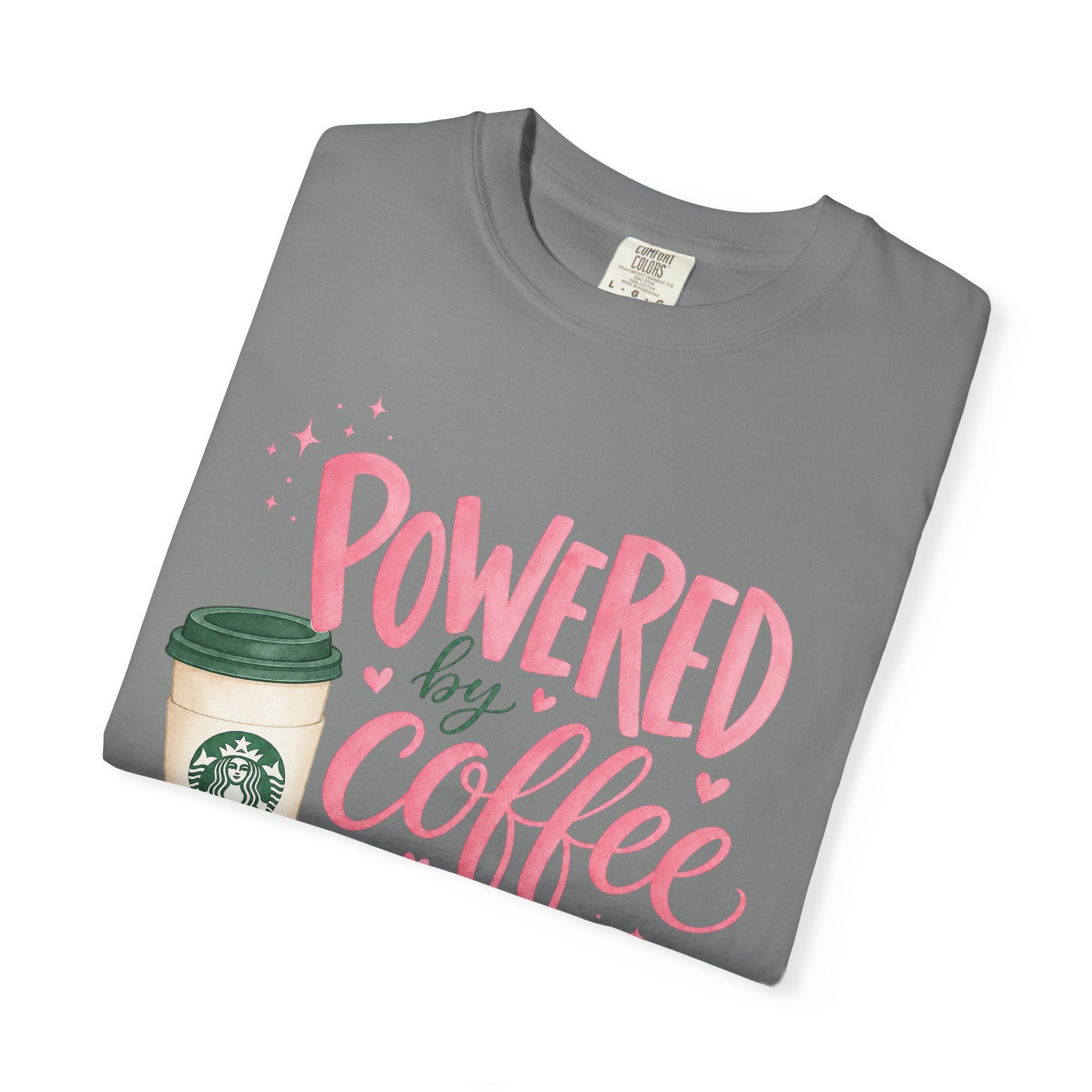 Coffee & Sarcasm T-Shirt — "Powered by Coffee & Sarcasm" Graphic Tee