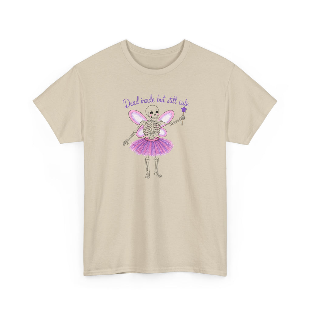 Dead Inside but Still Cute Ballerina Skeleton Tee — Spooky Fairycore Graphic T-Shirt