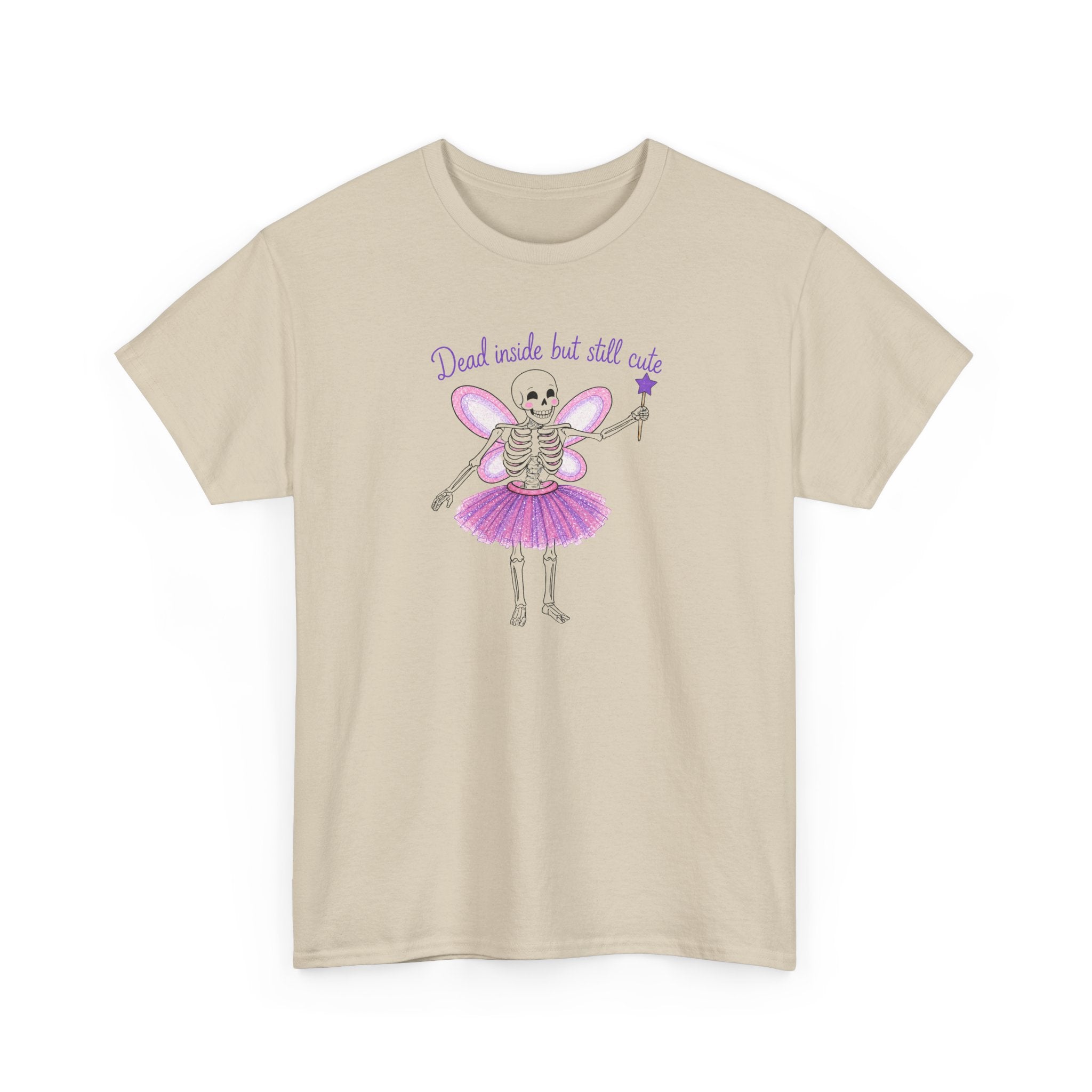 Dead Inside but Still Cute Ballerina Skeleton Tee — Spooky Fairycore Graphic T-Shirt
