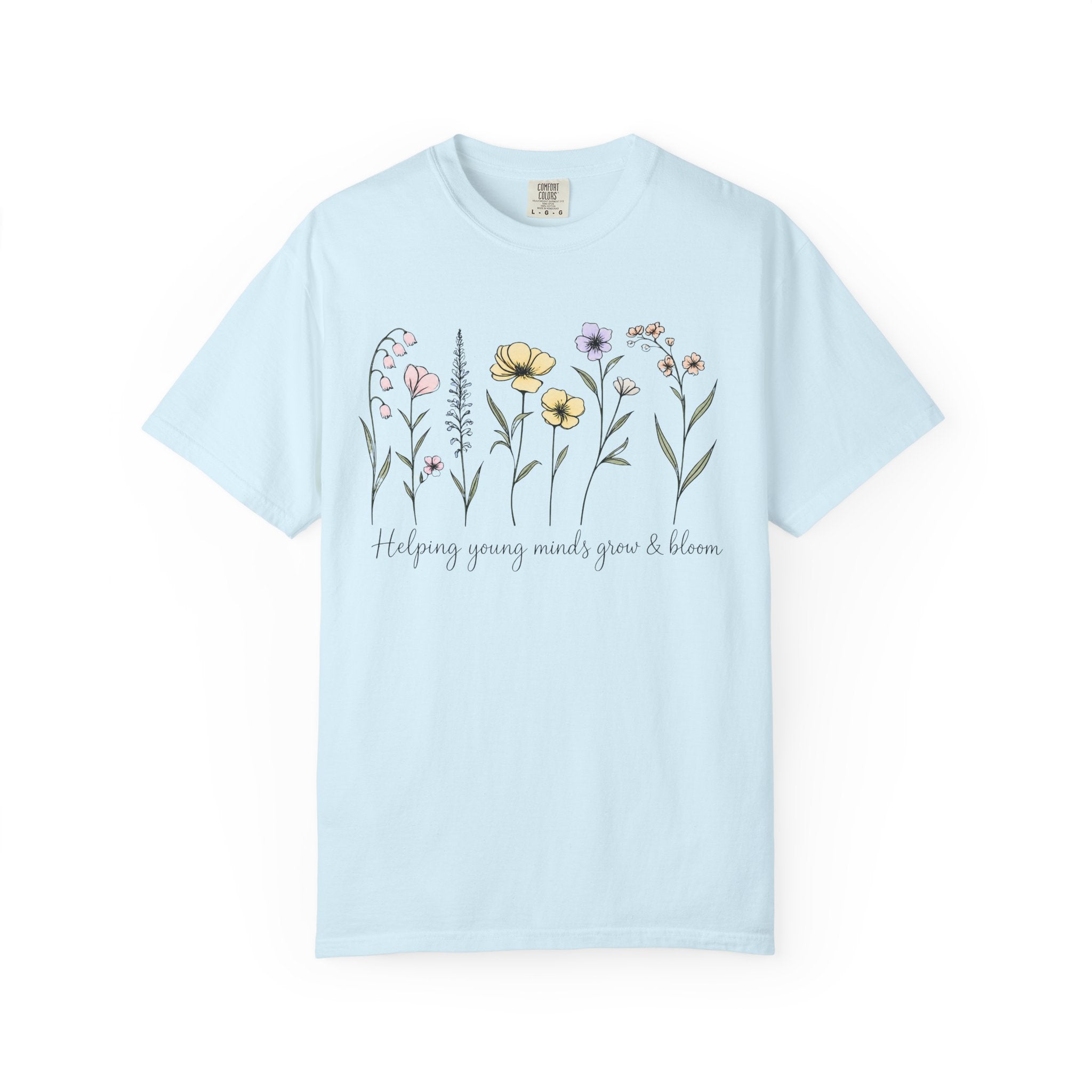 Floral Blooms T‑Shirt — "Helping Young Minds Grow & Bloom"