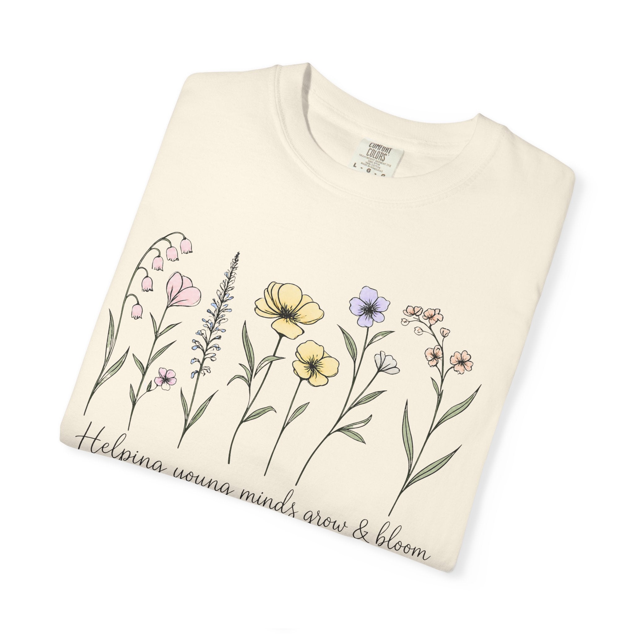 Floral Blooms T‑Shirt — "Helping Young Minds Grow & Bloom"