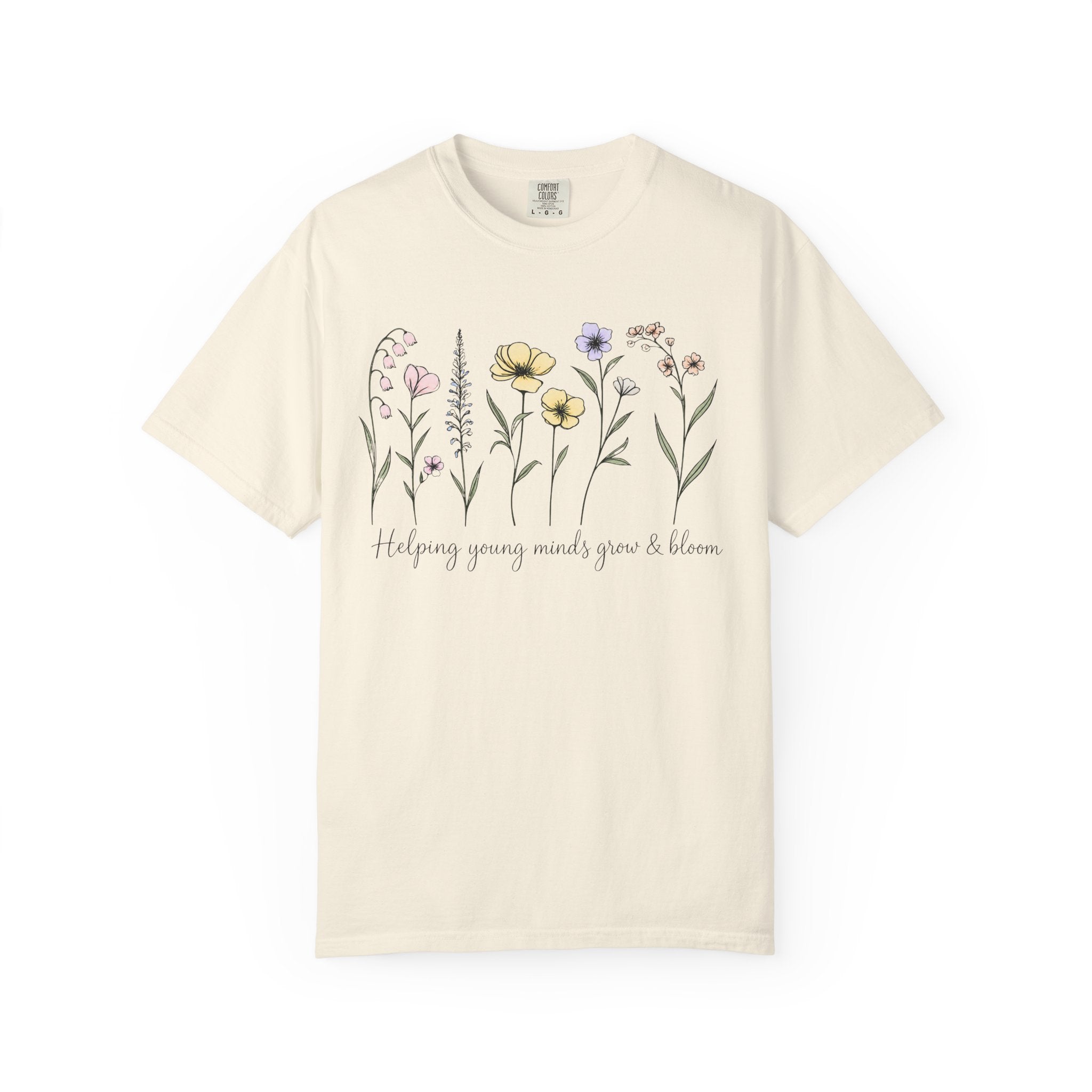 Floral Blooms T‑Shirt — "Helping Young Minds Grow & Bloom"
