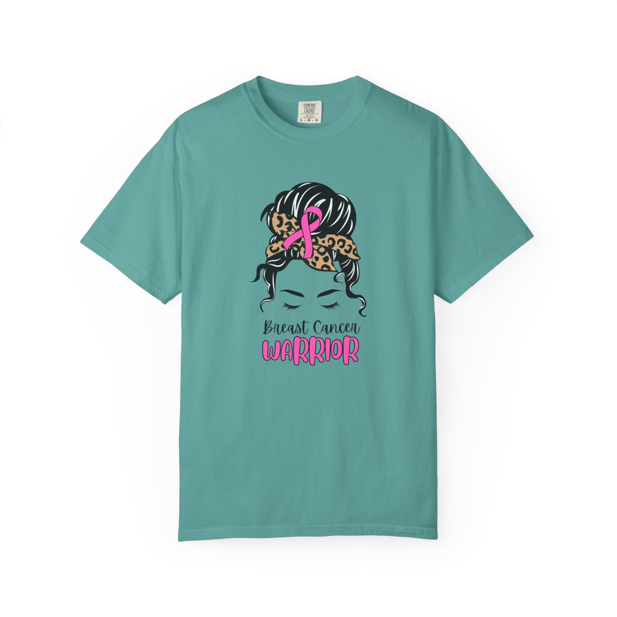 Breast Cancer Survivor T-Shirt — Sassy Woman with Cheetah Scarf