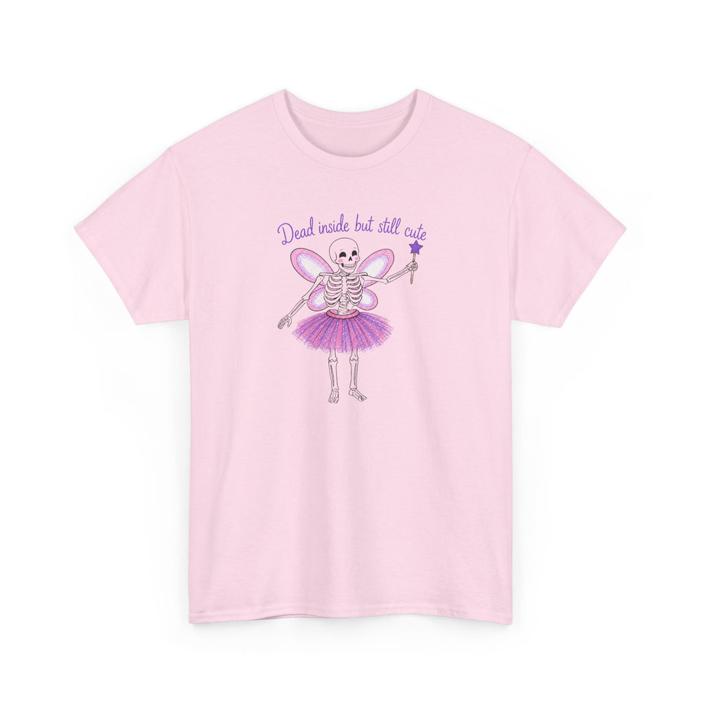 Dead Inside but Still Cute Ballerina Skeleton Tee — Spooky Fairycore Graphic T-Shirt