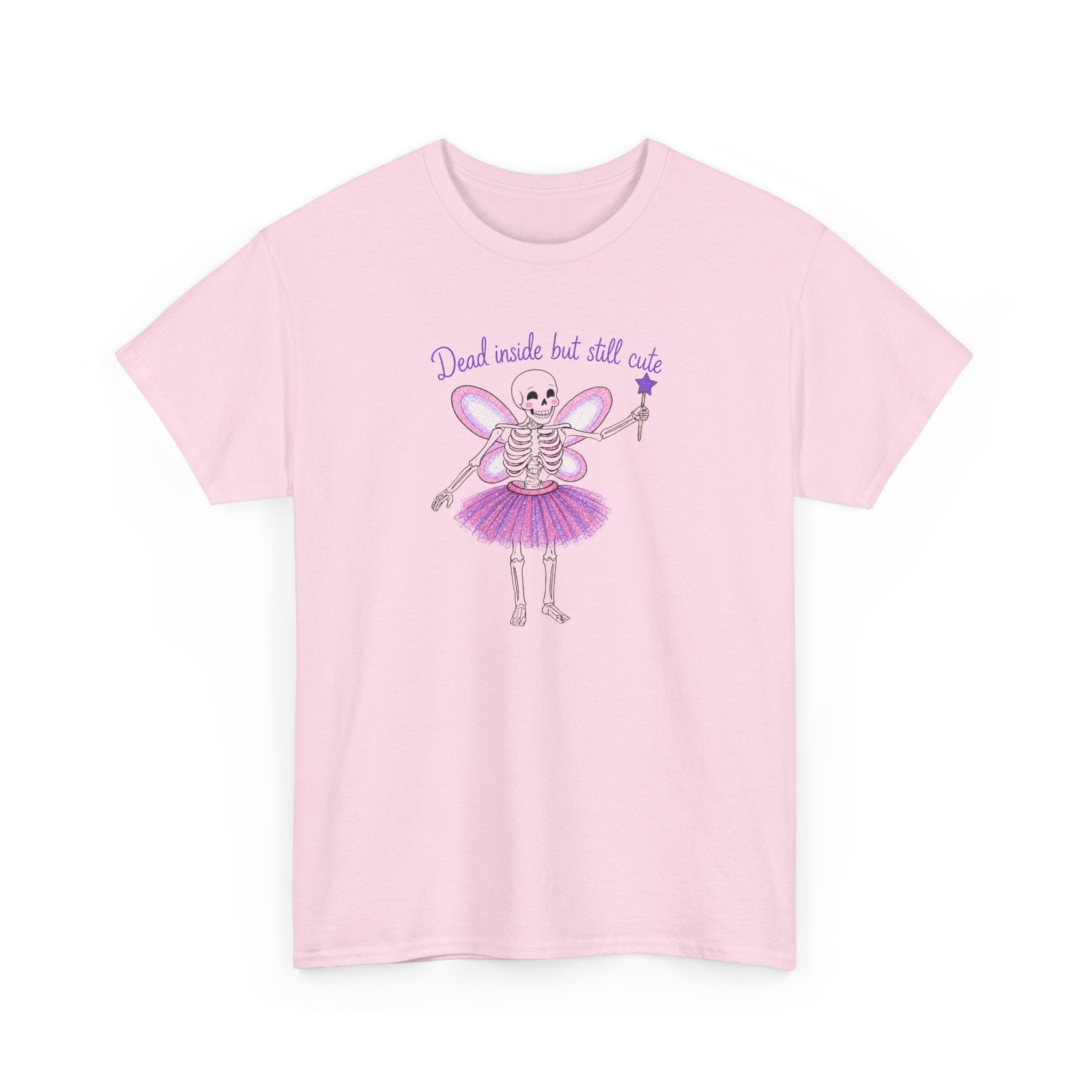 Dead Inside but Still Cute Ballerina Skeleton Tee — Spooky Fairycore Graphic T-Shirt